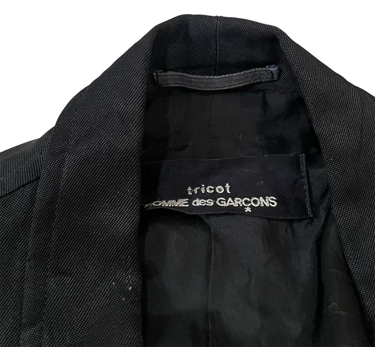 Comme des Garcons Vintage tricot cdg flowy rayon black blazer Size US L / EU 52-54 / 3 - 2 Thumbnail