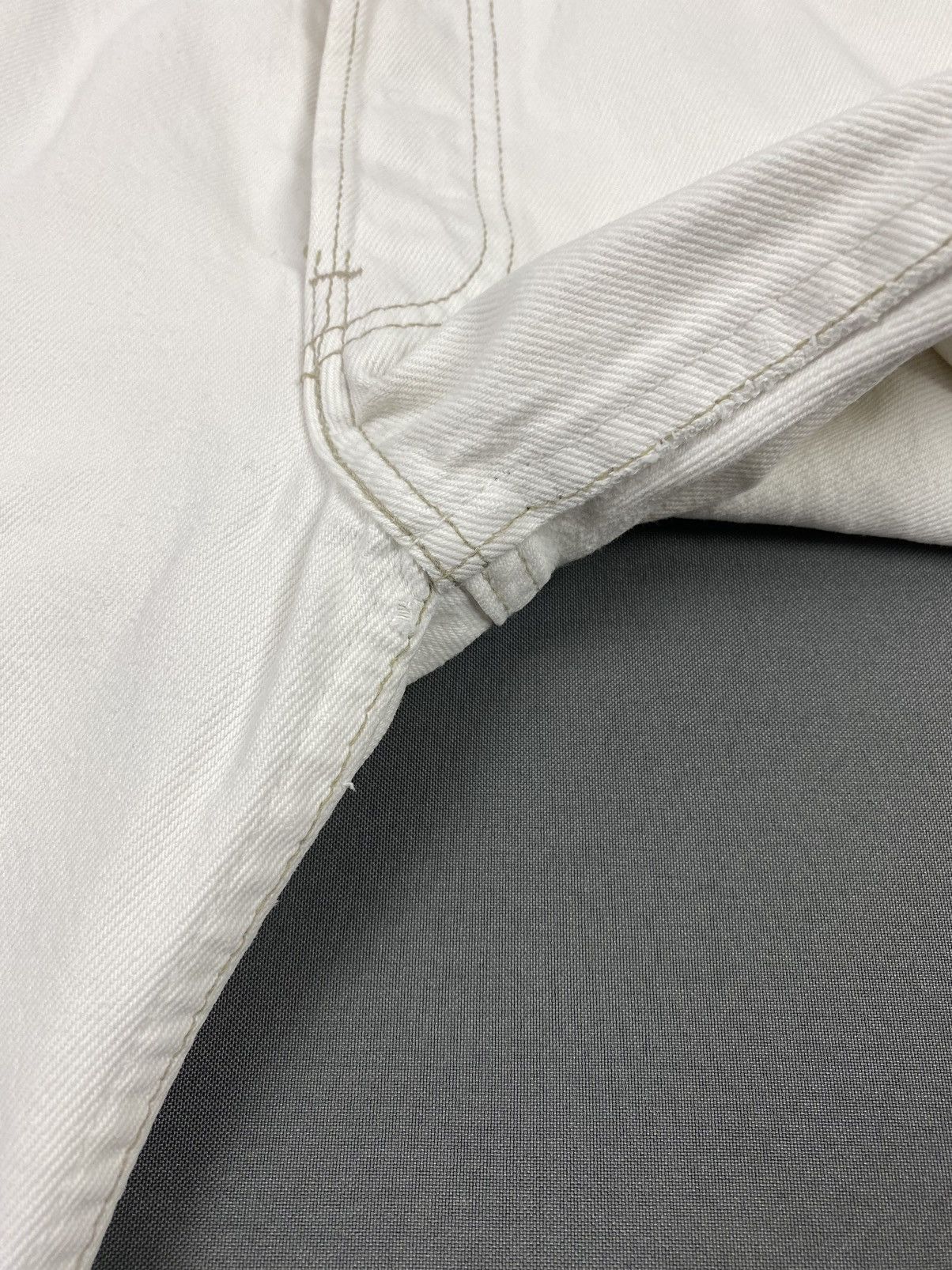 Levi's 1990’s Vintage Levi’s 501 USA Made White Denim Pants 32X32 Size US 31 - 7 Thumbnail
