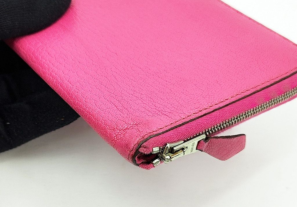 Hermes HERMES full leather AZAP zip around pink wallet Size ONE SIZE - 12 Thumbnail