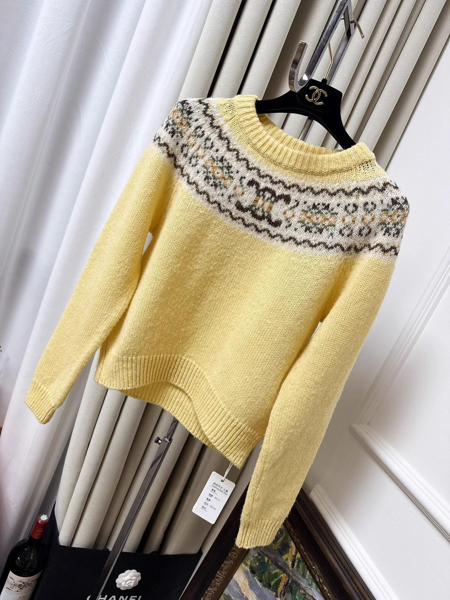 Celine Celine Fair Isle Yellow Snowflake Wool Sweater M Size M / US 6-8 / IT 42-44 - 9 Thumbnail