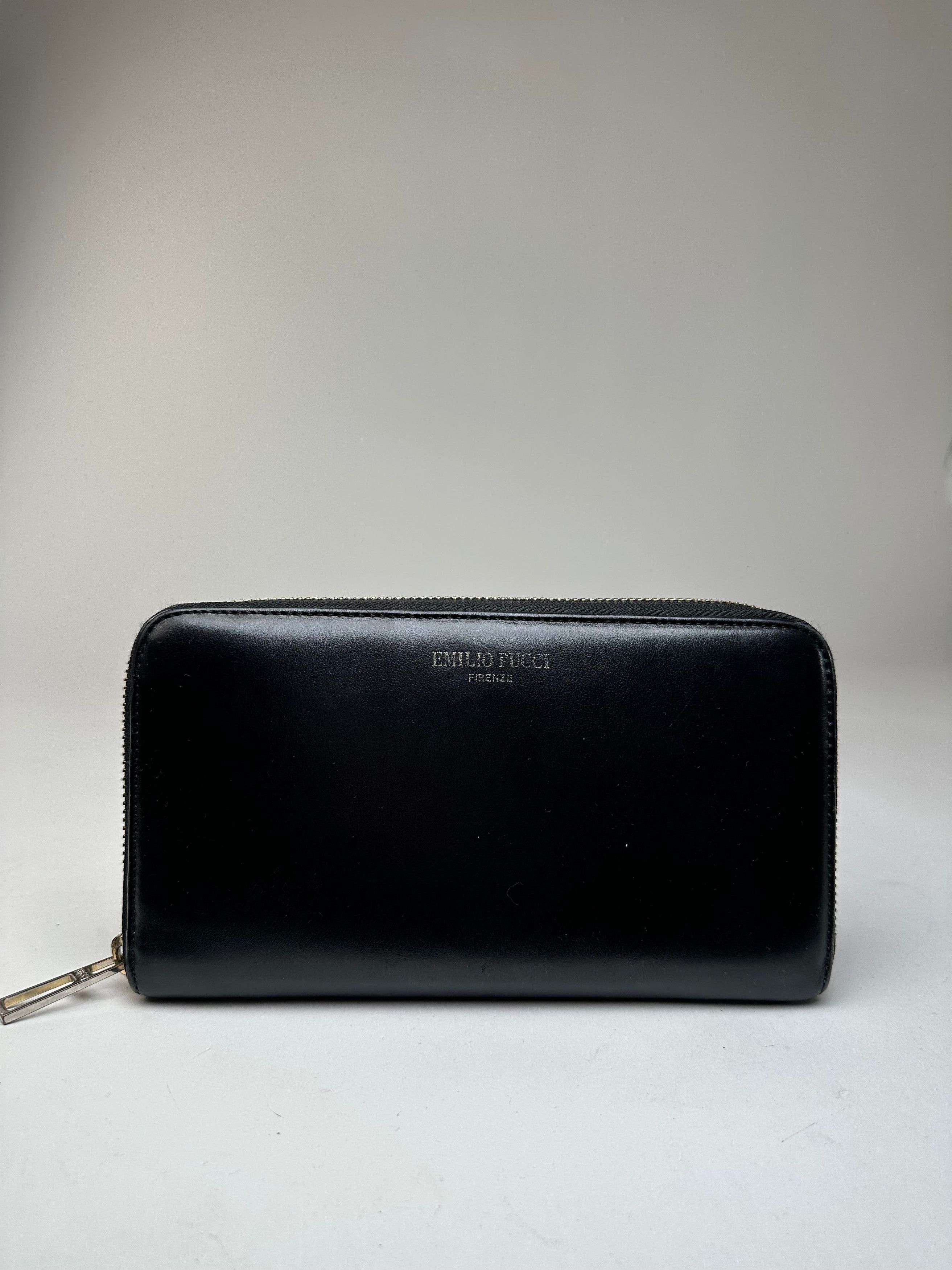 Emilio Pucci Vintage Black Leather Zip-Around Wallet Size ONE SIZE - 1 Thumbnail