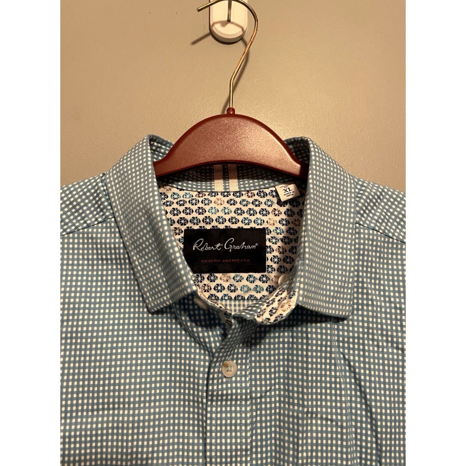 Robert Graham Robert Graham Shirt Mens XL Modern Americana Button Up Blue White Preppy (D359) | Classic Pattern Size US XL / EU 56 / 4 - 2 Thumbnail