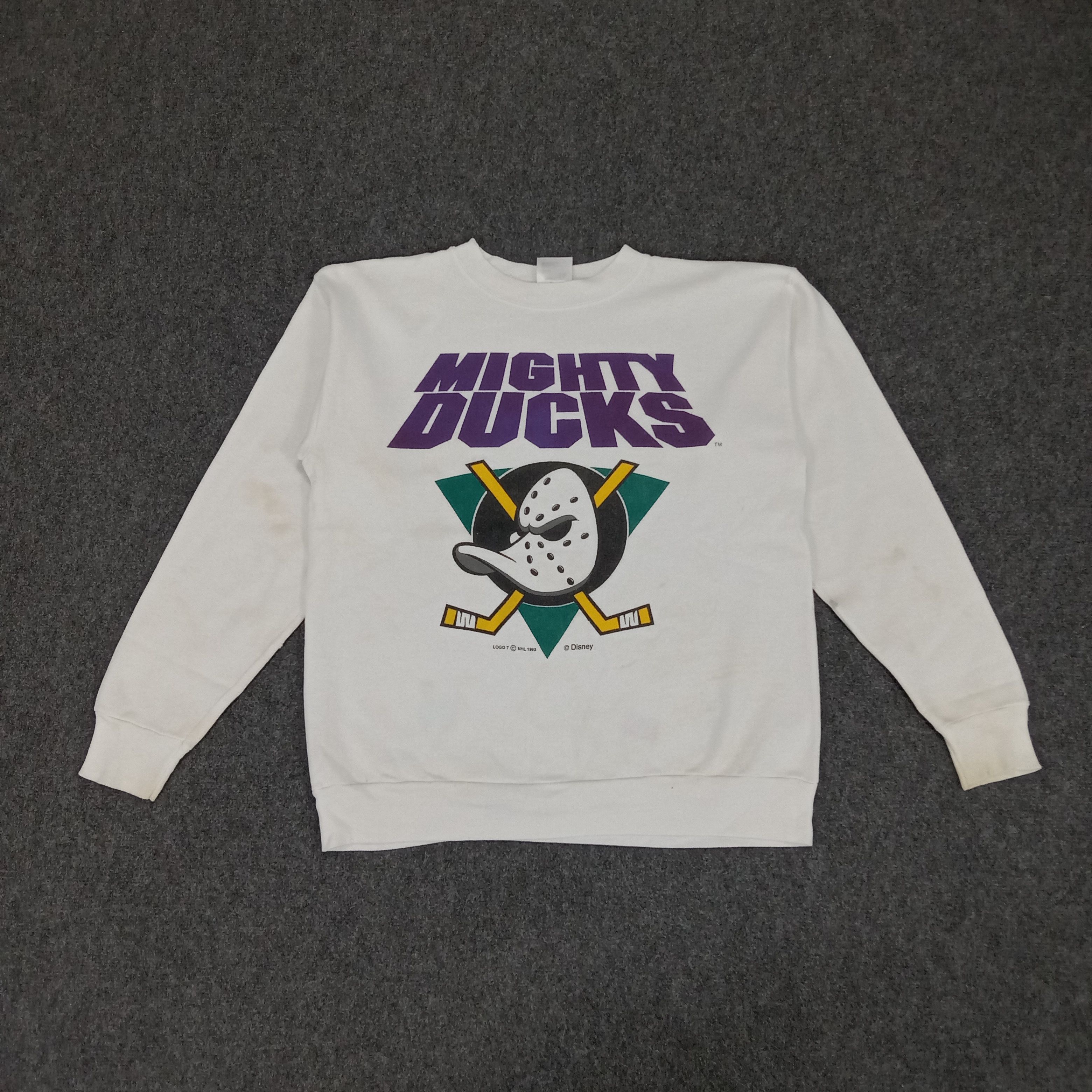 NHL × Vintage 90's Mighty Ducks American Sportswear NHL Sweatshirt Size US M / EU 48-50 / 2 - 1 Thumbnail