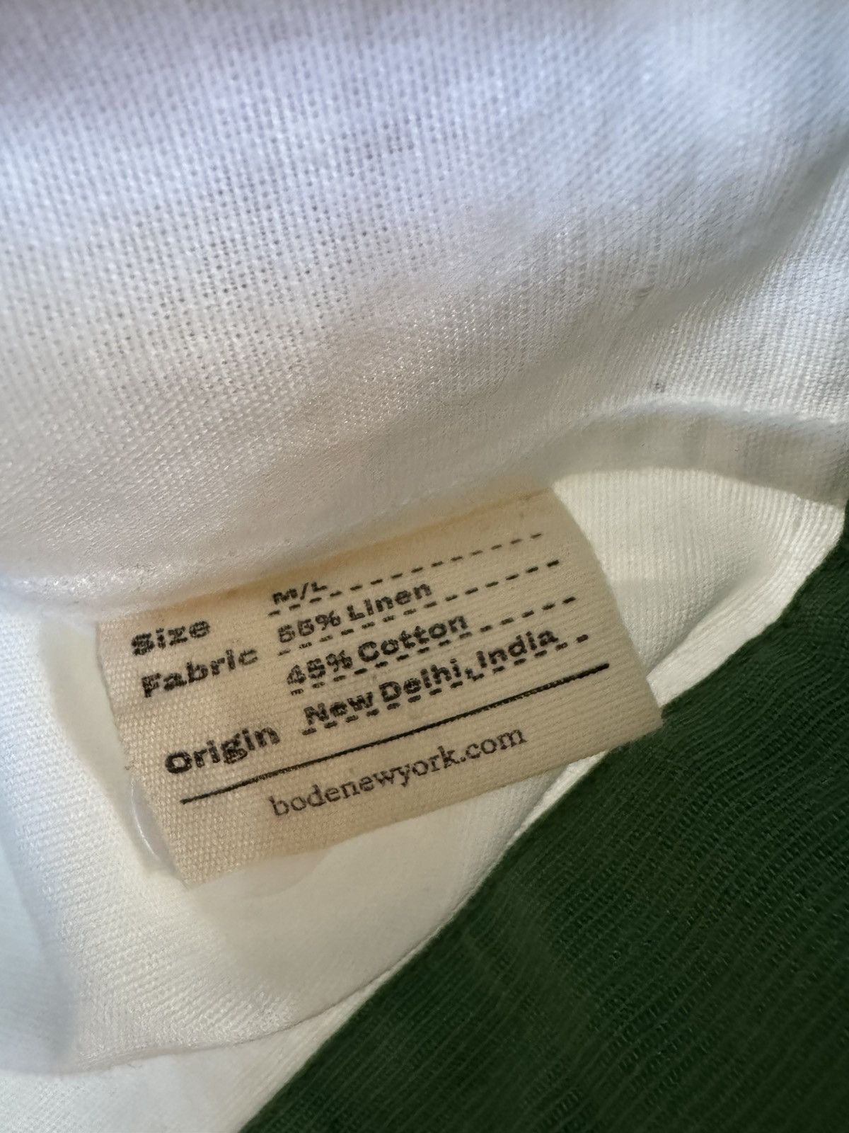 Bode Bode Sailboat Button Up Shirt White Green Linen Medium Large Size US M / EU 48-50 / 2 - 8 Thumbnail