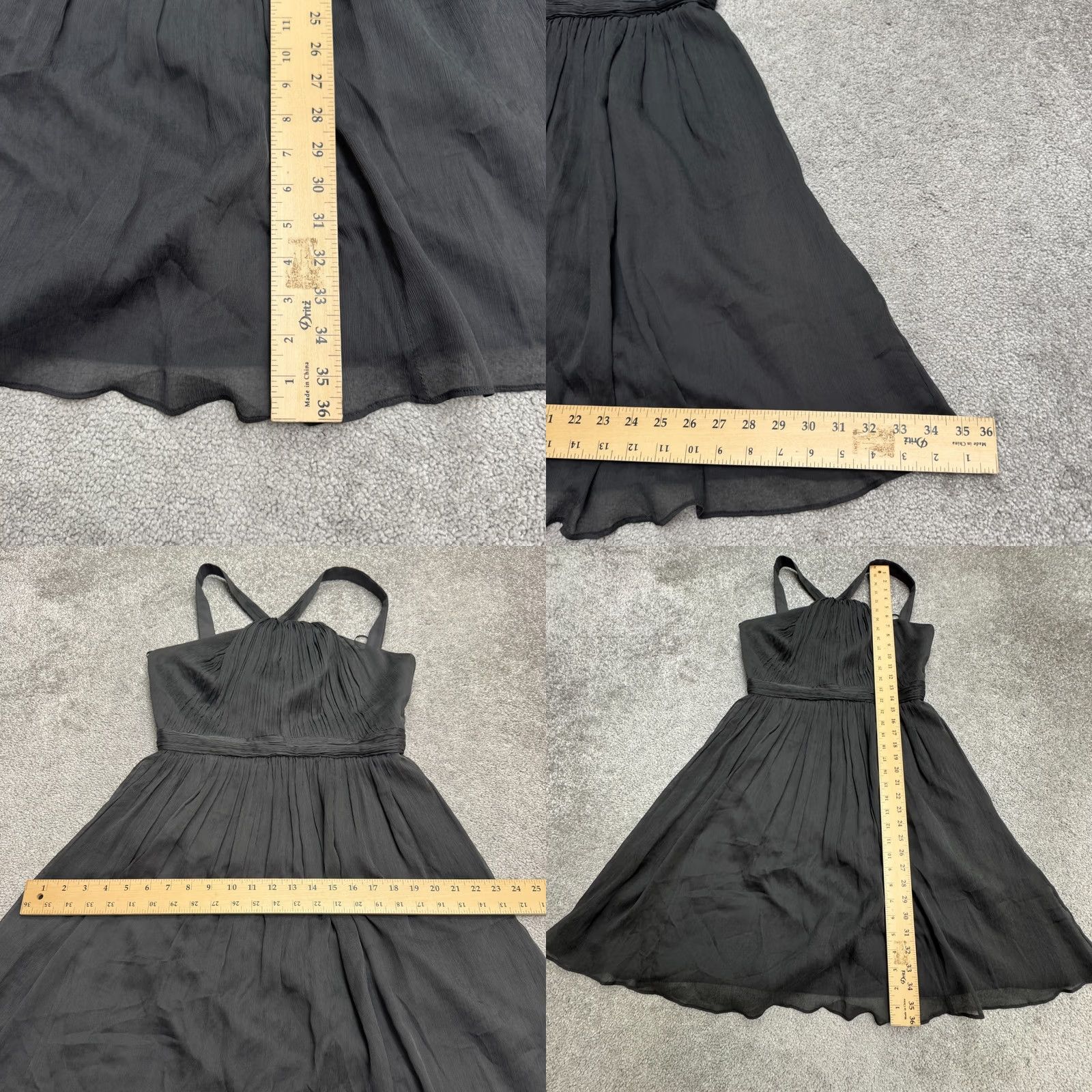 J.Crew J.Crew Silk Pleated Halter Cocktail A-Line Mini Dress Womens 6 Charcoal Gray Silk Pleated Halter Dress Women 6 Gray Size M / US 6-8 / IT 42-44 - 8 Thumbnail