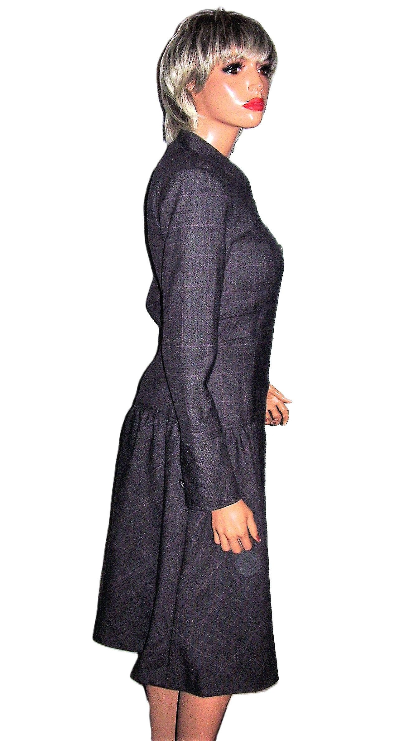 Vintage Vintage Gray Wool Suit Dress S Size S / US 4 / IT 40 - 4 Thumbnail