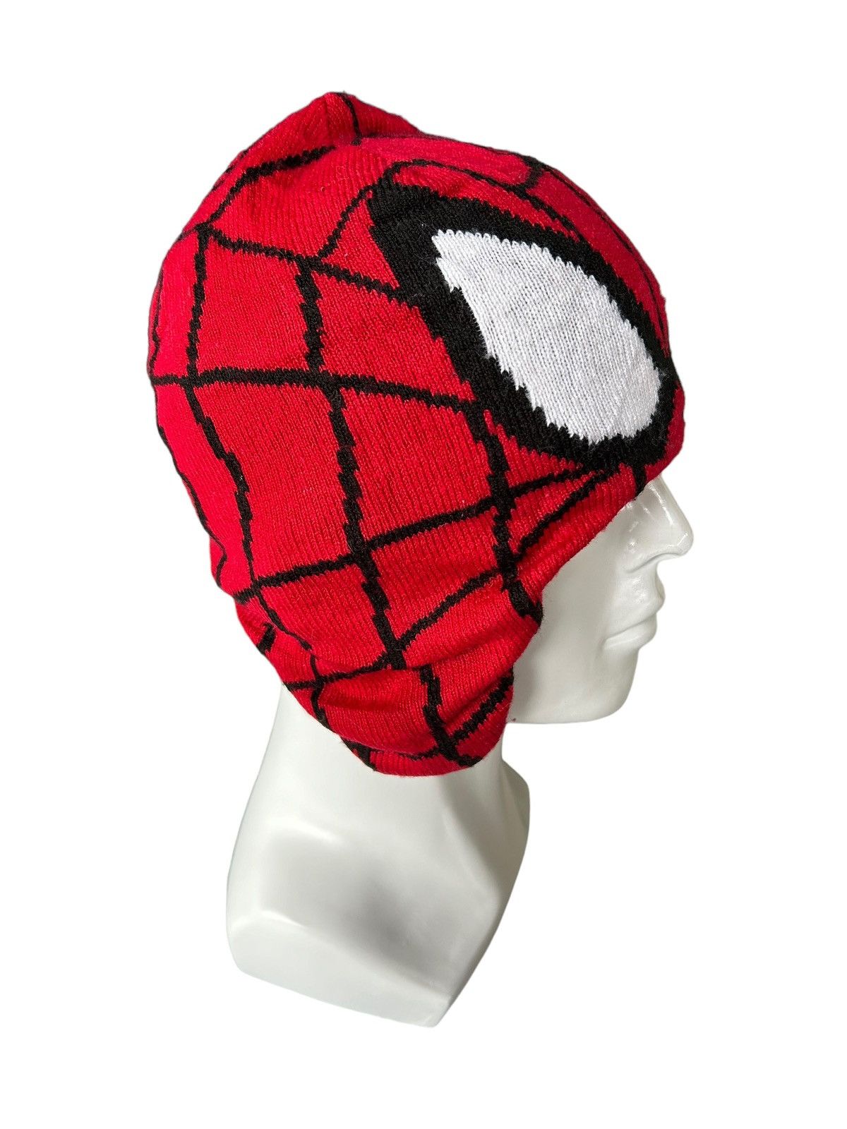 Japanese Brand × Vintage 🕸️Y2k Spider Man Big Eye Beanie Hats🕷️🕸️ Size ONE SIZE - 2 Thumbnail