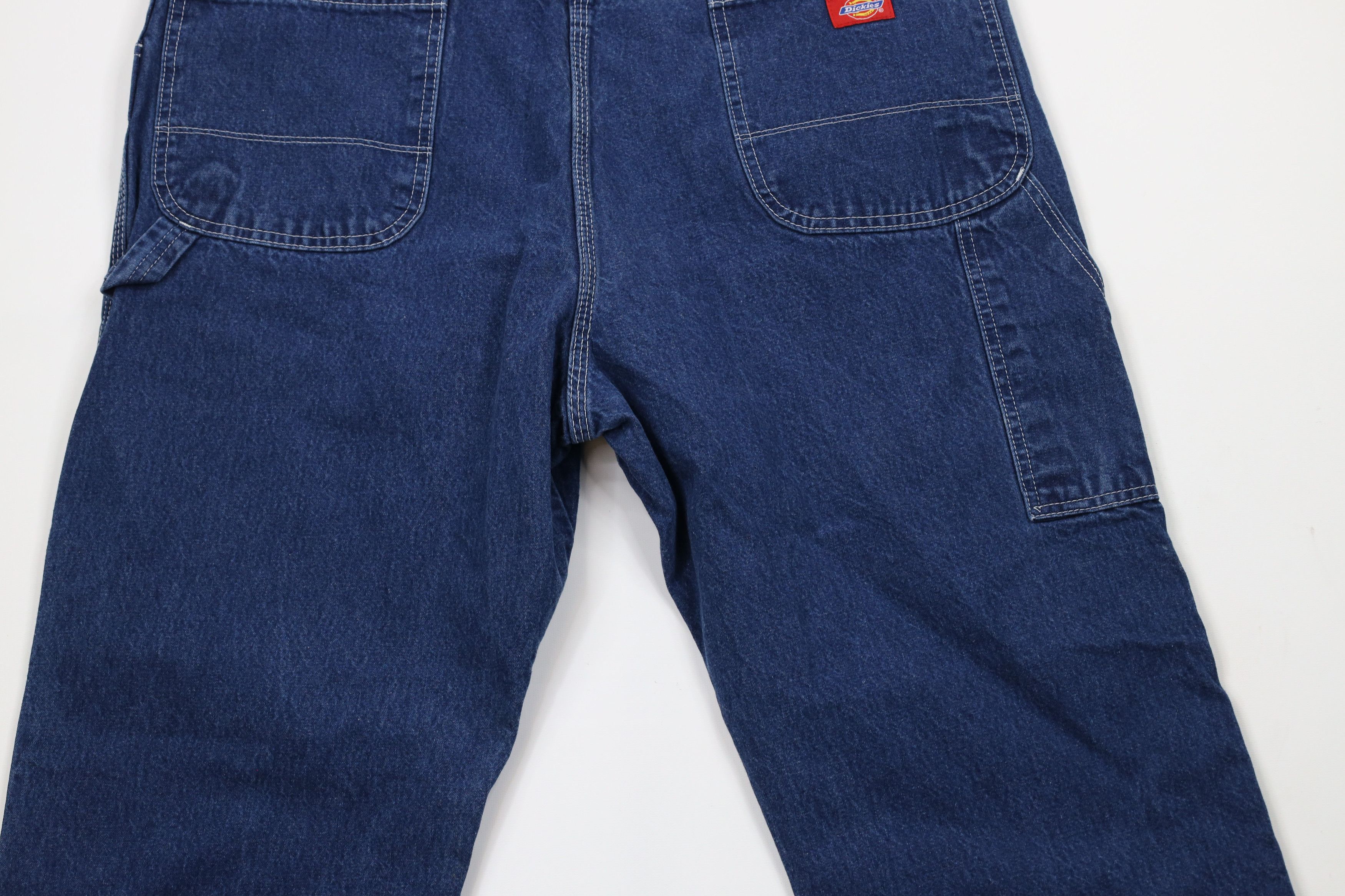 Dickies × Vintage Vintage 90s Dickies Spell Out Wide Leg Dungaree Denim Jeans Size US 40 / EU 56 - 11 Thumbnail