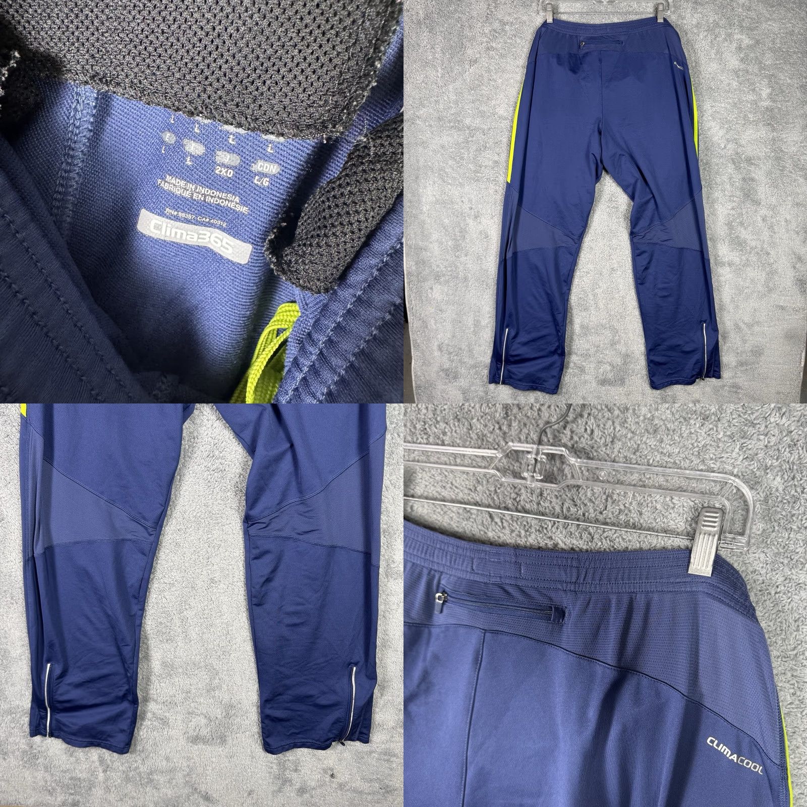 Adidas VINTAGE adidas Track Pants Mens L Baggy Y2K Streetwear Ankle Zip Neon Wide-Leg Size US 33 - 9 Thumbnail