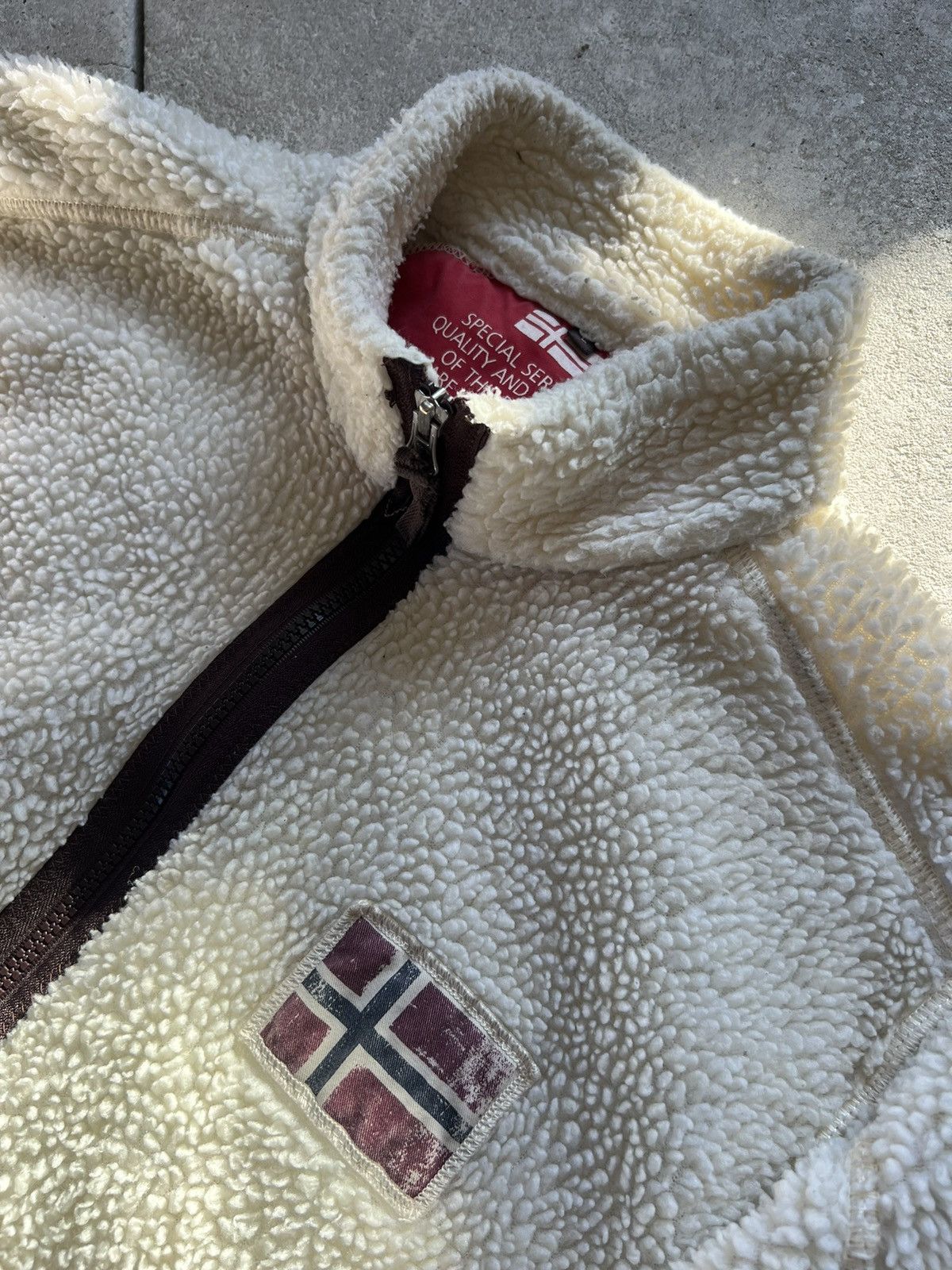 Napapijri × Vintage Vintage Napapijri Sherpa Jacket Size US L / EU 52-54 / 3 - 8 Thumbnail
