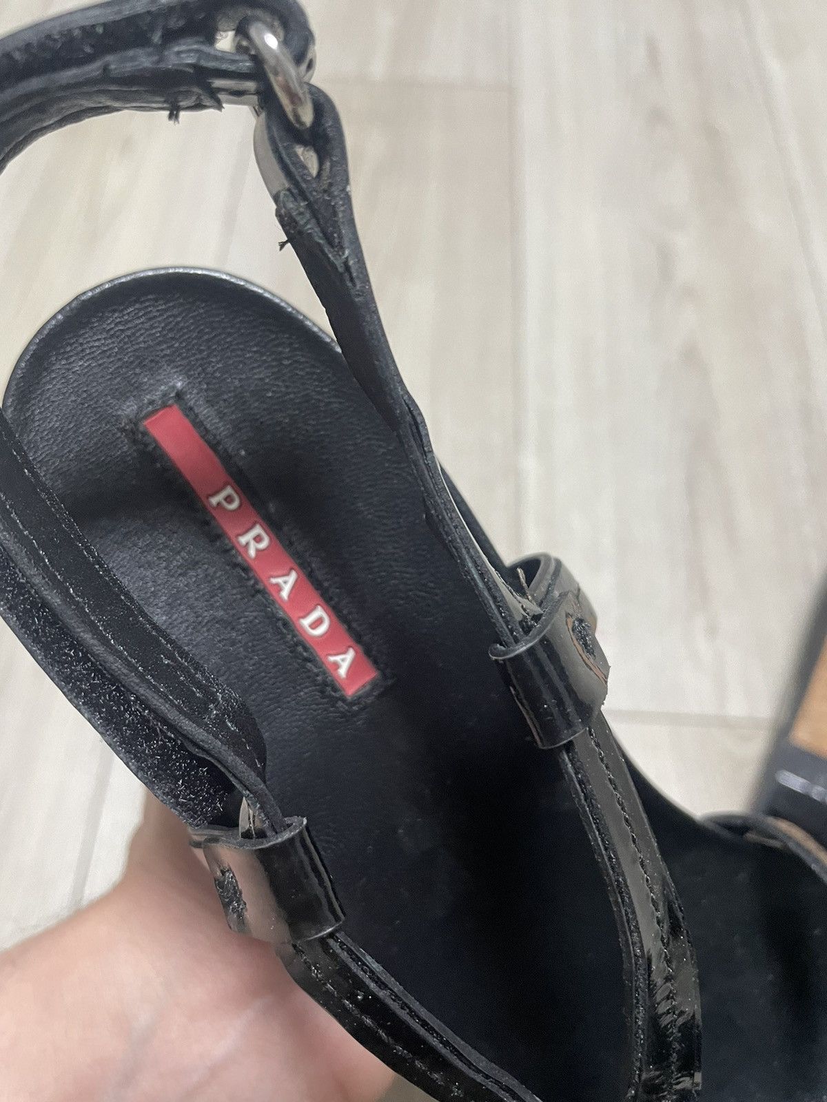 Prada Prada Sport Leather And Cork Platform Heels Shoes Women’s Size US 9 / IT 39 - 11 Thumbnail