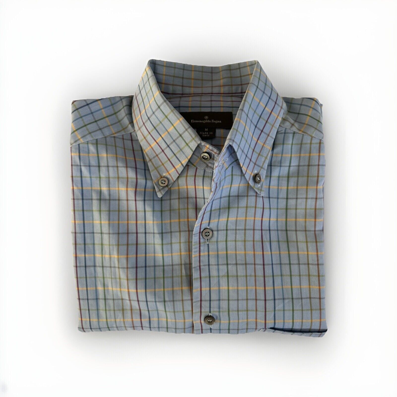 Ermenegildo Zegna Ermenegildo Zegna Shirt Mens M Sleeve Check Plaid Italy Size US M / EU 48-50 / 2 - 1 Thumbnail