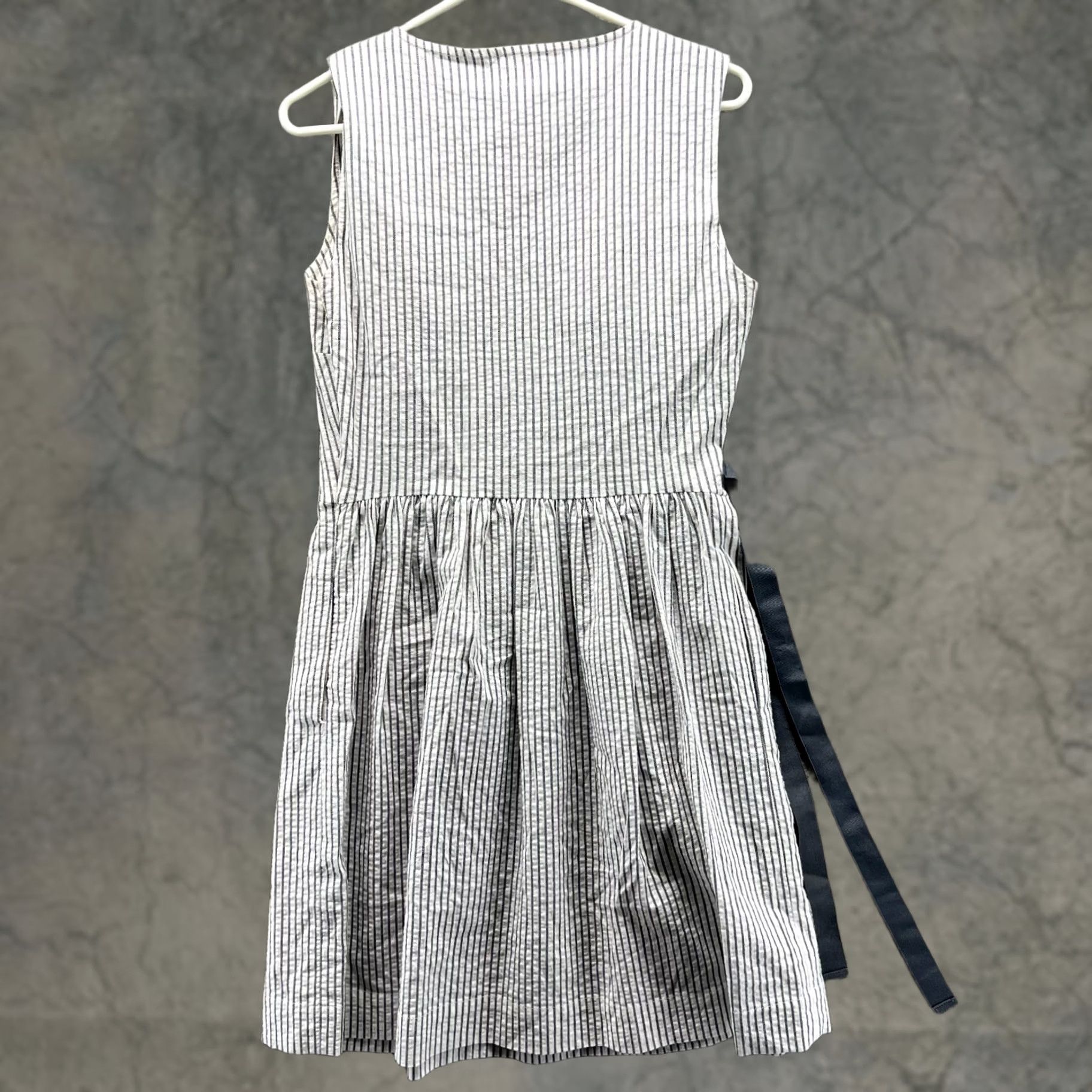 Tommy Hilfiger Tommy Hilfiger Dress Women 8 Striped Sleeveless Cotton A Line Seersucker Womens Large Size M / US 6-8 / IT 42-44 - 1 Thumbnail