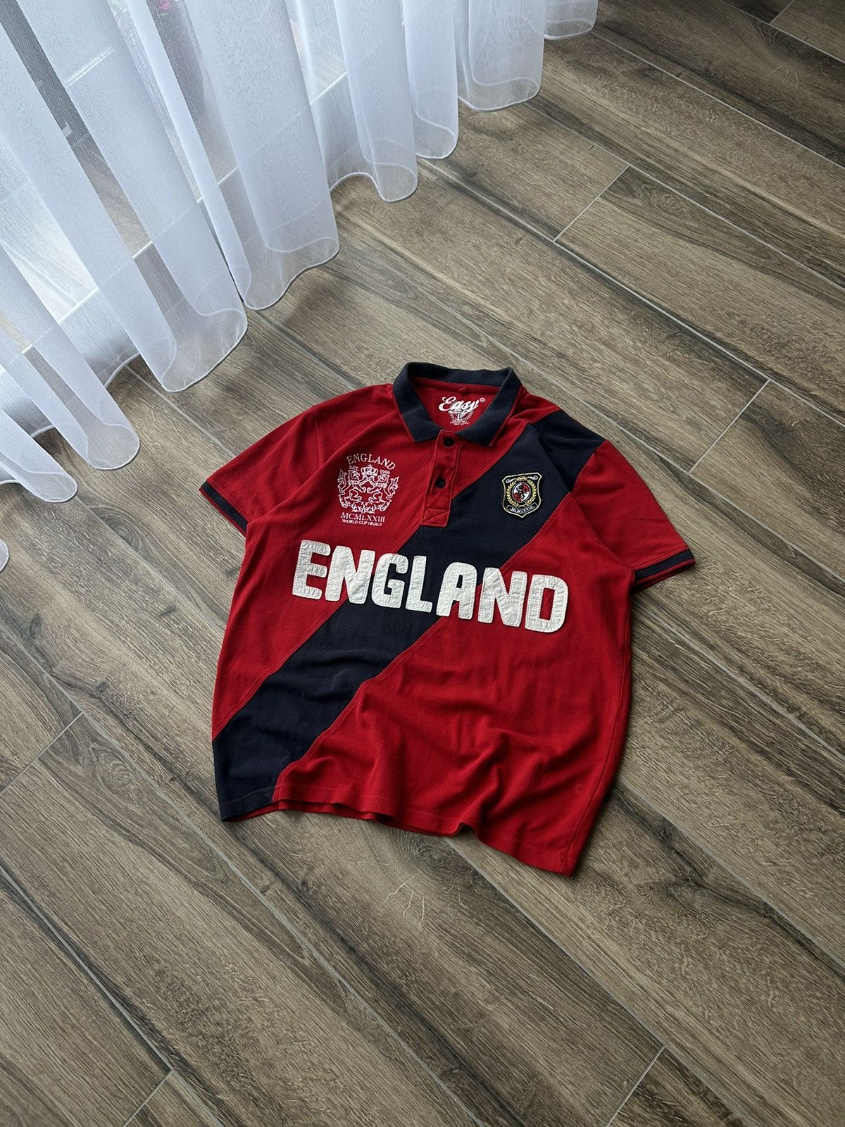 Vintage Vintage England Rugby polos shirt big logo mens Size US L / EU 52-54 / 3 - 1 Thumbnail