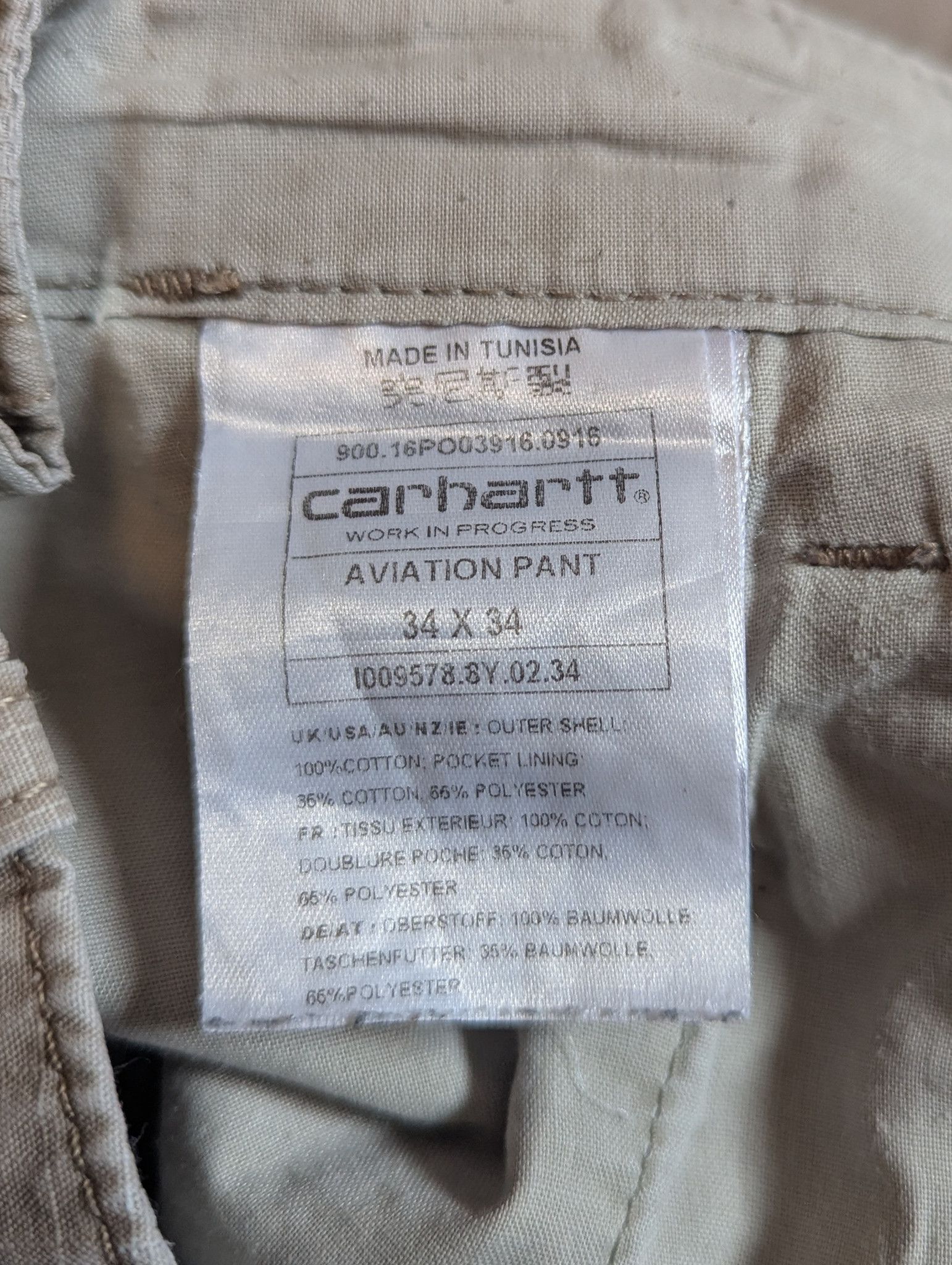 Carhartt Carhartt WIP Aviation Cargo Pants 34x34 Ripstop Workwear Size US 34 / EU 50 - 14 Thumbnail