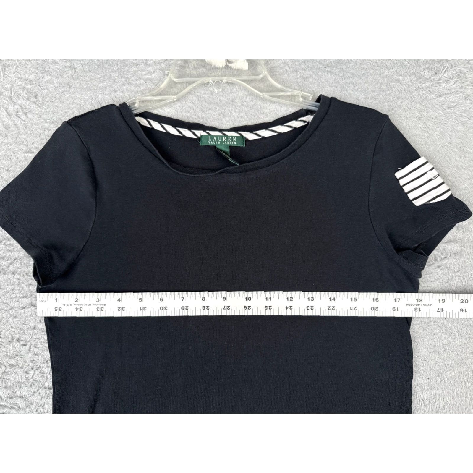 Ralph Lauren Lauren Ralph Lauren Shirt Women Large Black Crew Neck Short Sleeve Cotton Logo Sports Womens Size L / US 10 / IT 46 - 7 Thumbnail