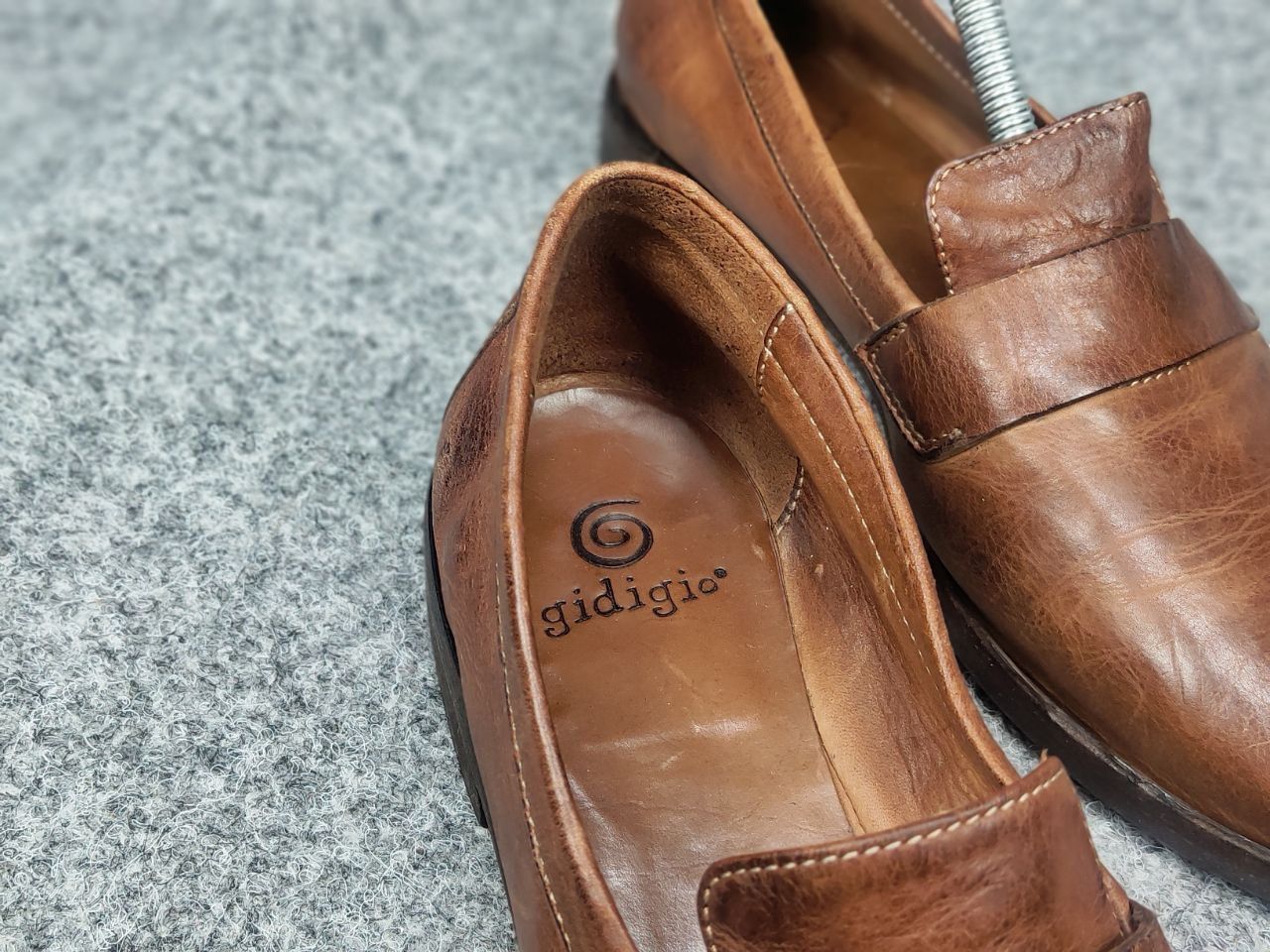 Other Gidigio Premium Design Classic brown Leather Loafers Shoes Size US 8.5 / IT 38.5 - 17 Thumbnail