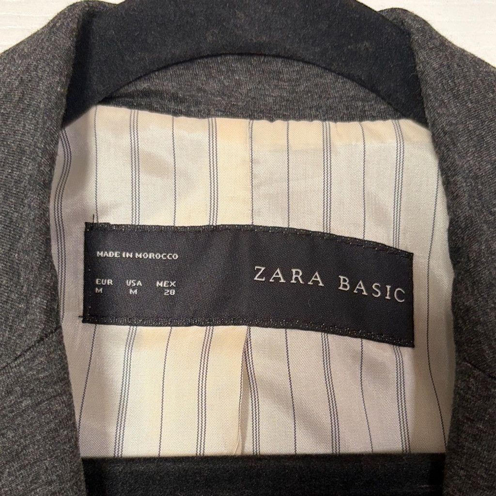 Zara Printed Cuff Blazer EUC Sz M
