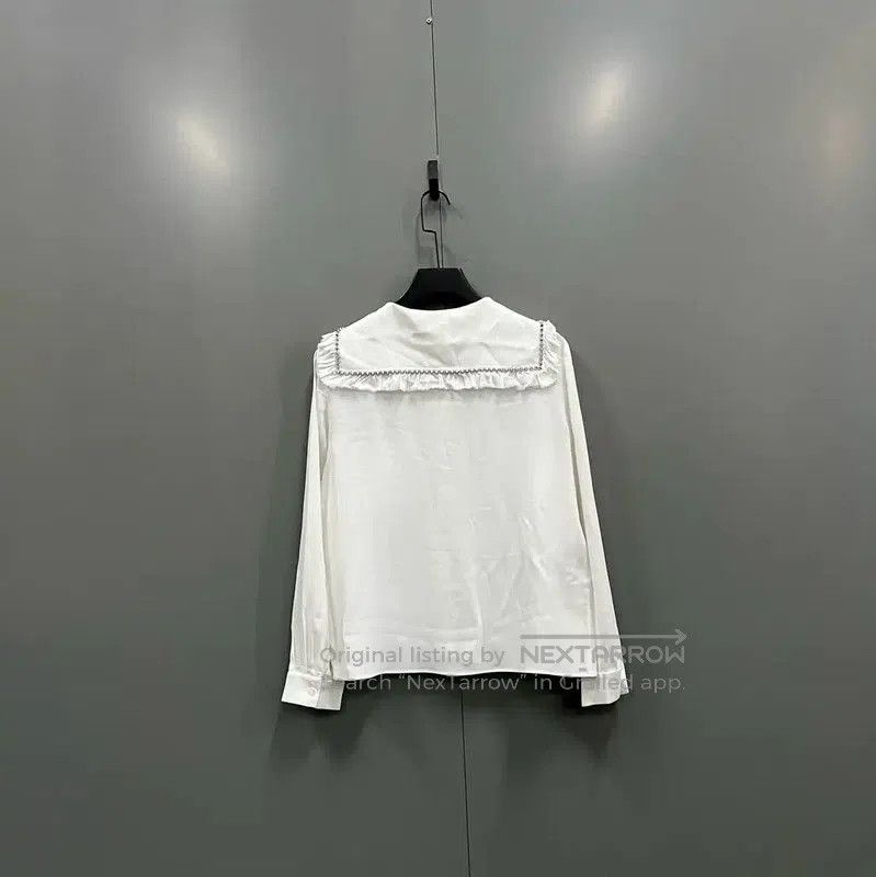 Miu Miu Miu Miu White Cotton Long Sleeve Shirt . Size XXS / US 00 / IT 34 - 3 Thumbnail