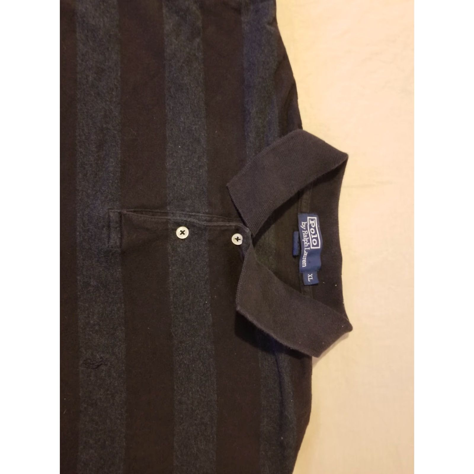 Polo Ralph Lauren Polo Ralph Lauren Shirt Polo XL Gray Cotton Long Sleeve Men Regular Size XL Knit Logo Button-Front Collar Golf Casual Vintage: No Size US XL / EU 56 / 4 - 2 Thumbnail
