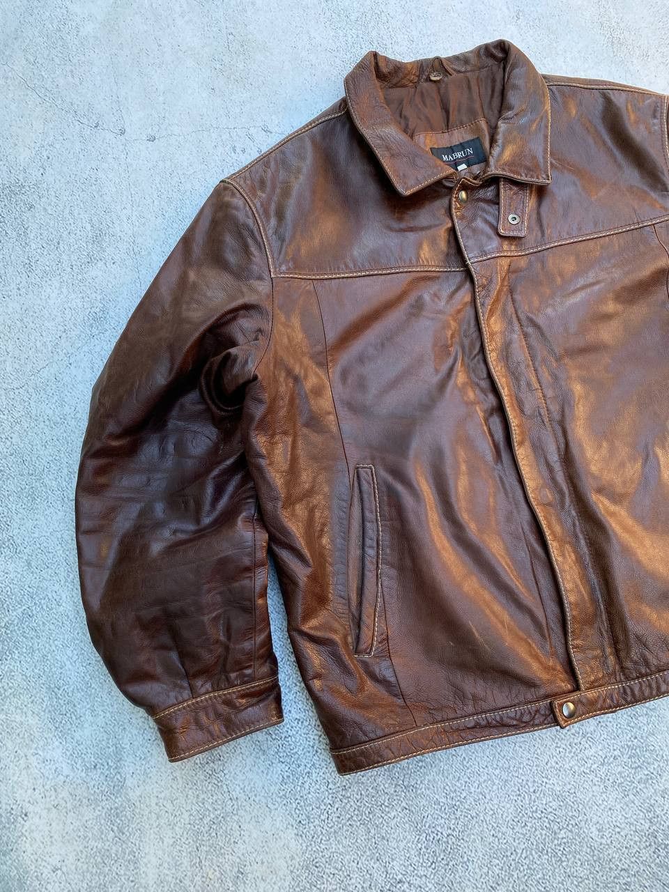 Other Leather Faded Avant Garde brown Diesel style Jacket Size US L / EU 52-54 / 3 - 2 Thumbnail