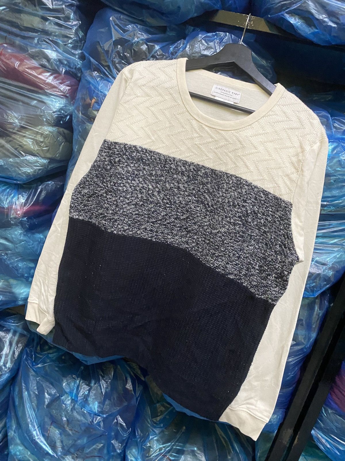 Ciaopanic Ciaopanic Typy Men’s Colorblock Textured Knit Pullover Size US L / EU 52-54 / 3 - 3 Thumbnail