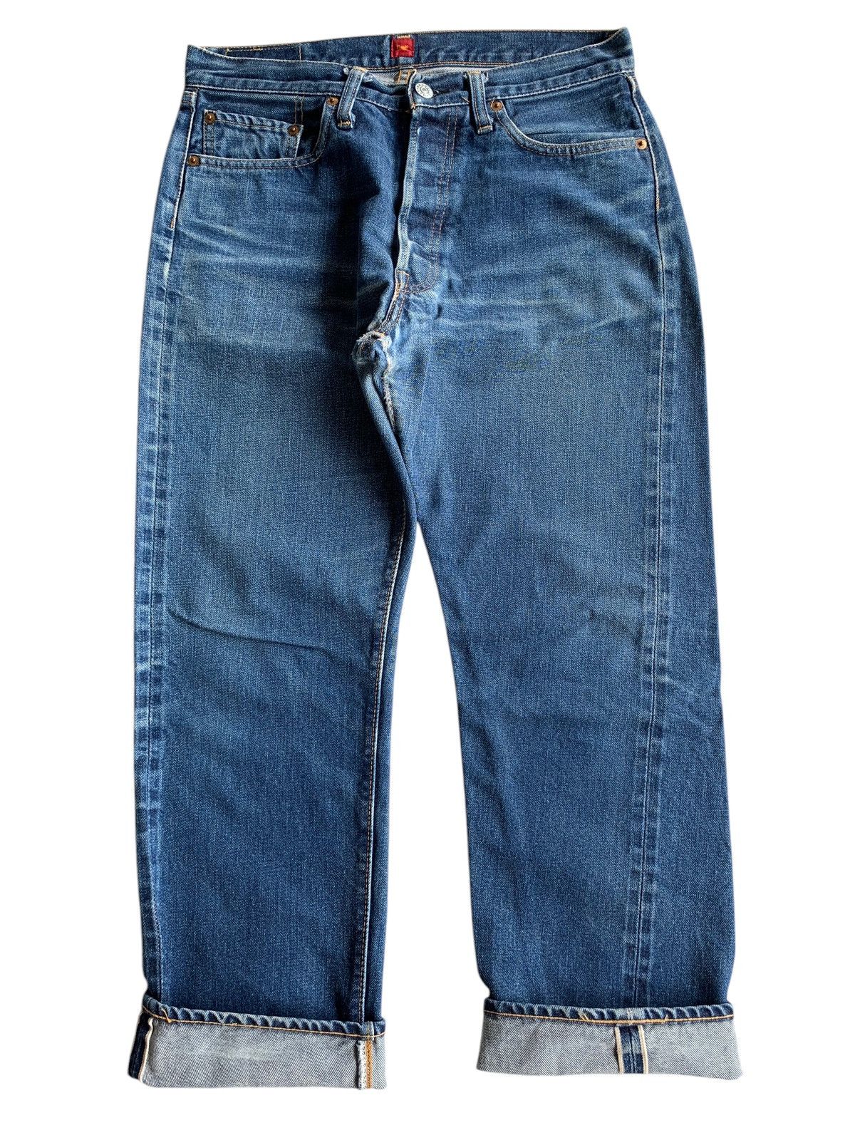 Japanese Brand × RESOLUTE × Vintage VINTAGE RESOLUTE 710 SELVEDGE BUTTON FLY DISTRESSED DENIM Size US 30 / EU 46 - 5 Thumbnail