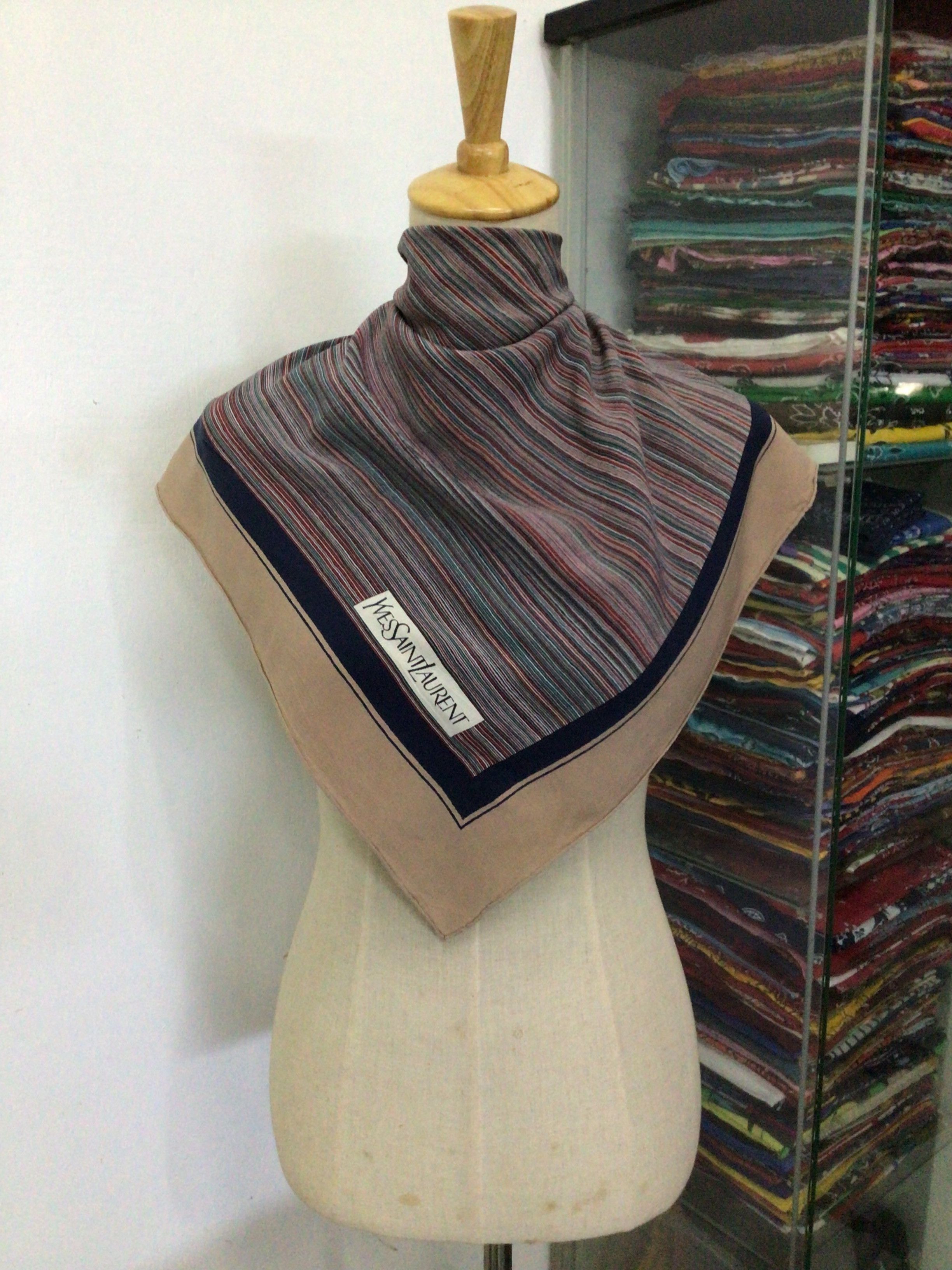 Vintage × Yves Saint Laurent Vintage Yves Saint Laurent Silk Scarf Size ONE SIZE - 1 Thumbnail