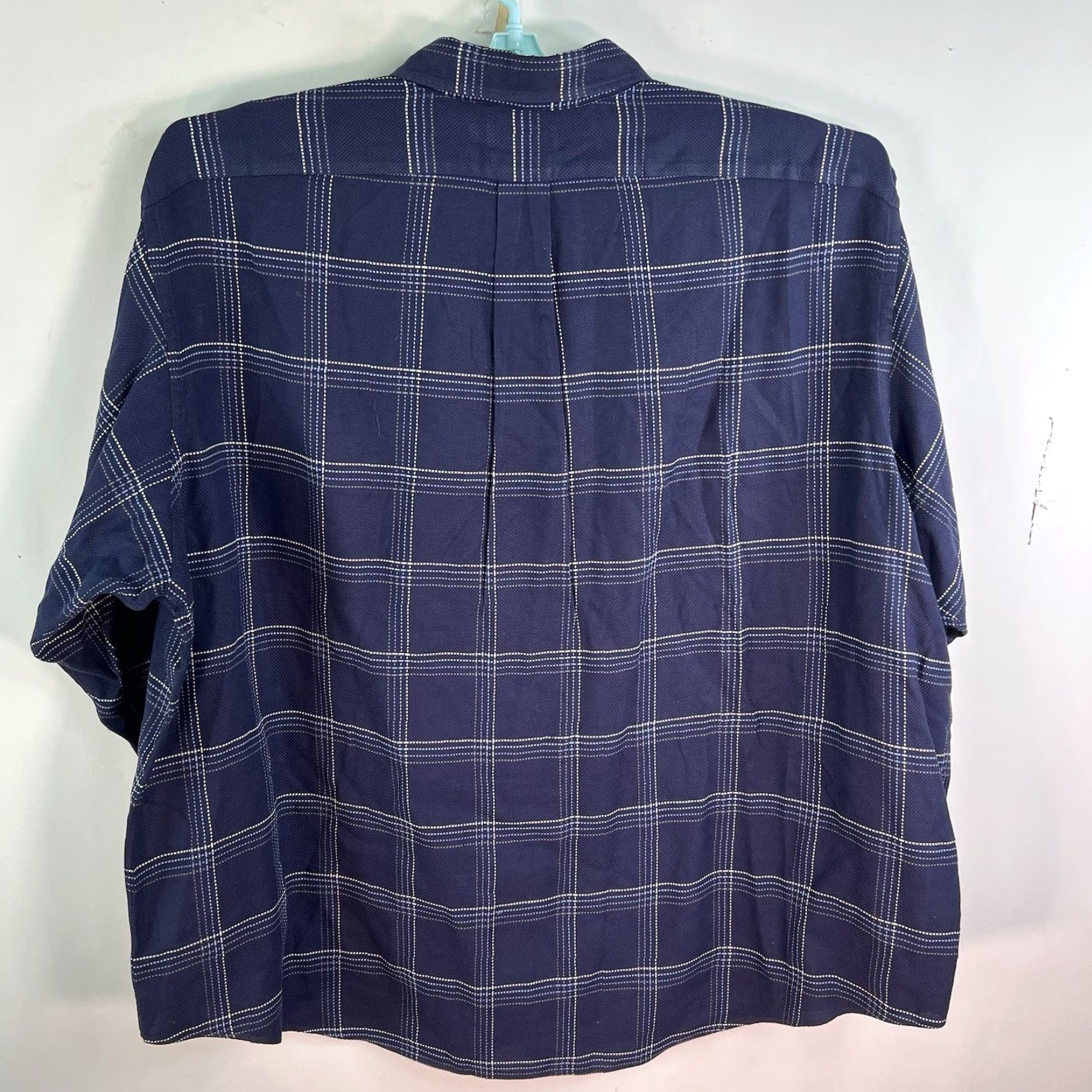 Cremieux VINTAGE Daniel Cremieux Button-Up Checked Shirt Big & Tall 3X Blue Italian Cotton Men’s Long Sleeve, Chest 66 in, Size Big & Tall, Mens Size US XXL / EU 58 / 5 - 2 Thumbnail