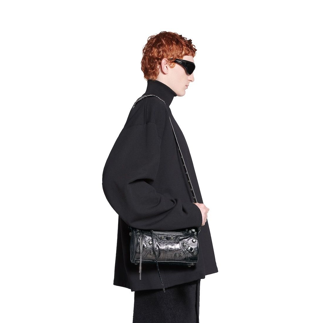 Balenciaga o1srvl11e0825 Size: OS / Bag Metallized in Metalic Grey Size ONE SIZE - 3 Thumbnail