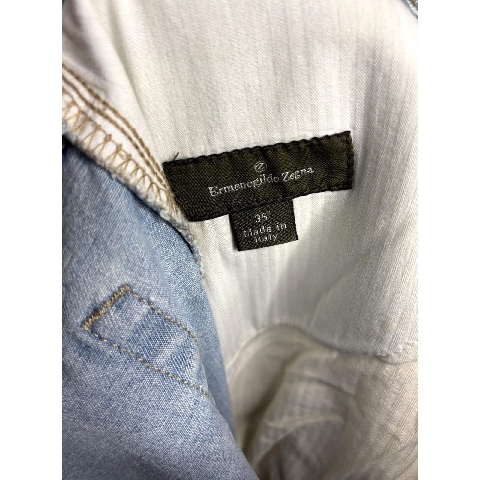 Ermenegildo Zegna Ermenegildo Zegna Jeans Mens 35 Light Wash Denim Designer Casual Made in Italy Size US 35 - 7 Thumbnail
