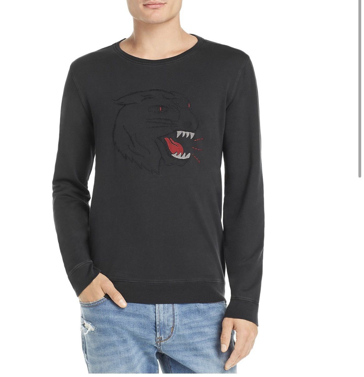 John Varvatos Varvatos Tiger Long Sleeve Tee Medium Size US M / EU 48-50 / 2 - 11 Thumbnail
