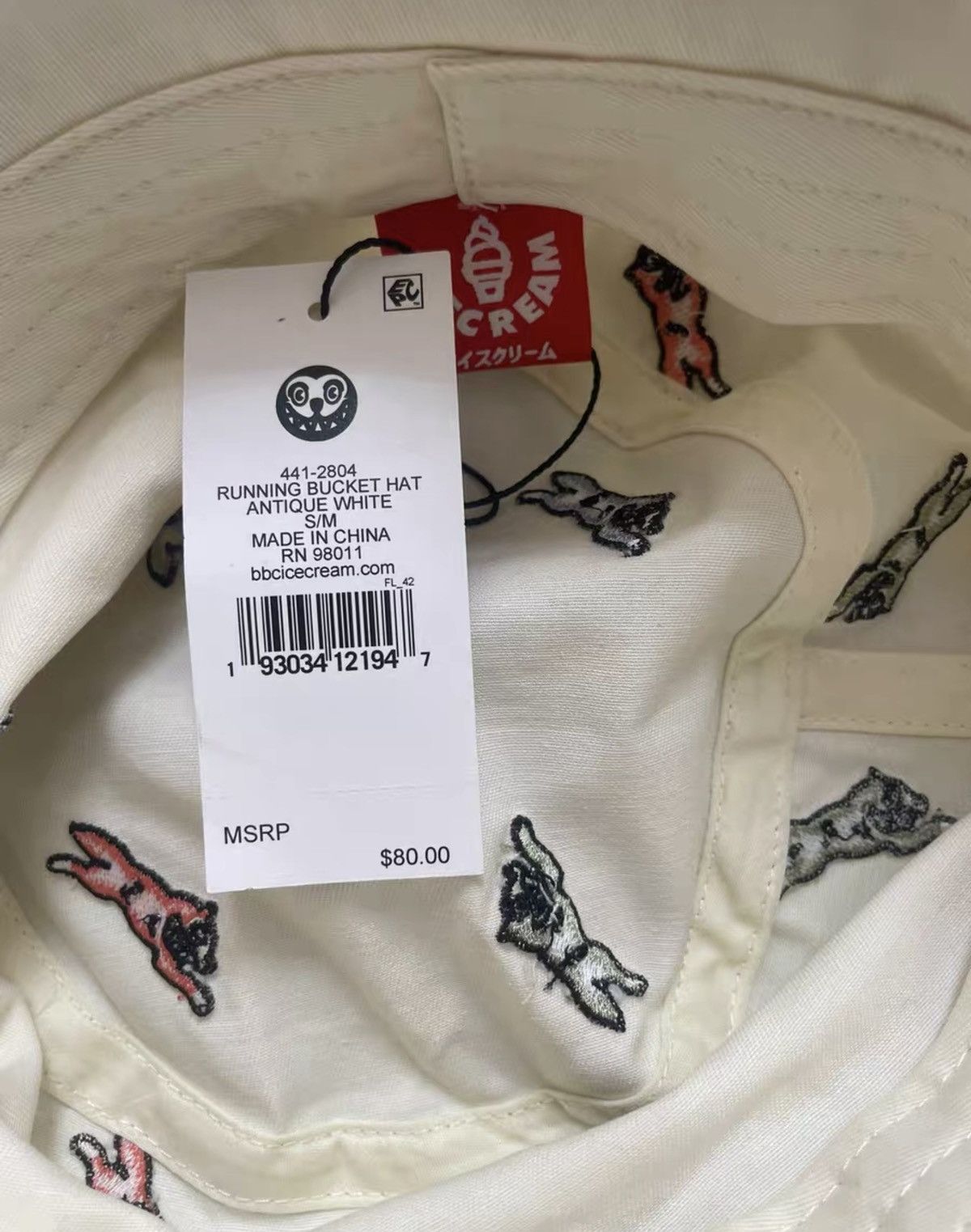 Billionaire Boys Club BBC ICECREAM Embroidered Flying Dog Bucket Hat Size ONE SIZE - 5 Thumbnail