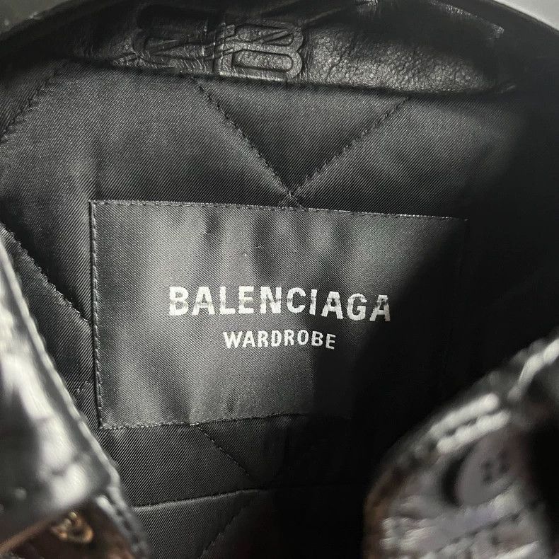 Balenciaga Balenciaga latest black full logo leather jacket-2506 Size US L / EU 52-54 / 3 - 2 Thumbnail