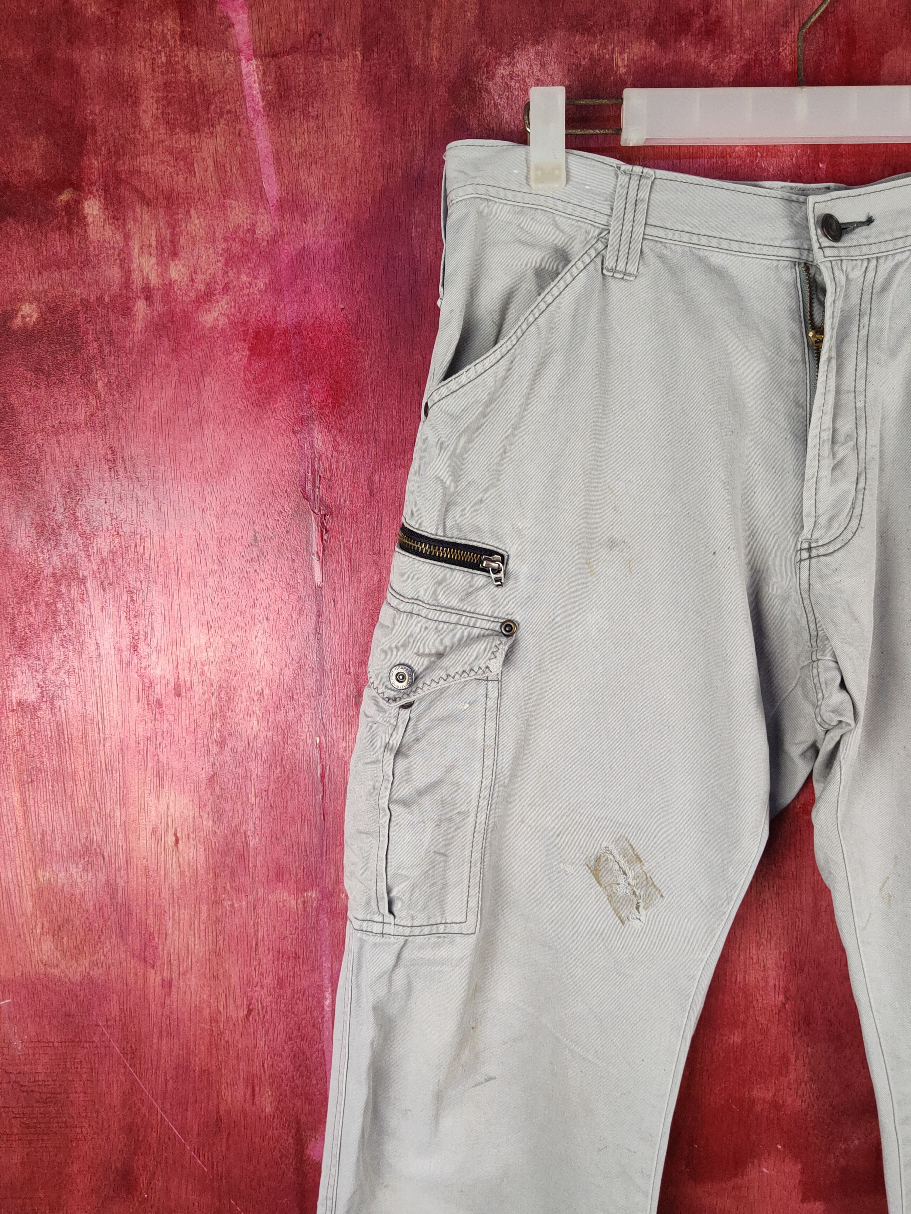 Japanese Brand GW Gray Multipocket Tactical Cargo Pants #S2286 Size US 32 / EU 48 - 3 Thumbnail