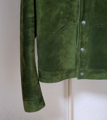 Tom Ford o1sm1stk0824 Sharing Suede Trucker Jacket in Green Size US M / EU 48-50 / 2 - 3 Thumbnail
