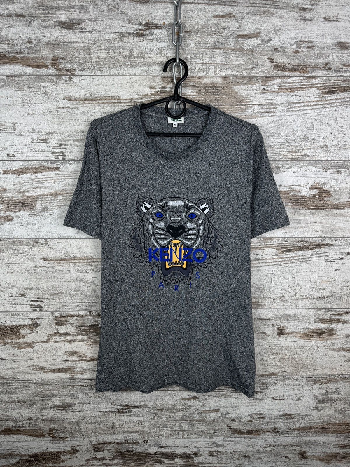 Kenzo Mens Vintage Kenzo tiger T-shirt luxury tee gray big logo Size US M / EU 48-50 / 2 - 1 Thumbnail