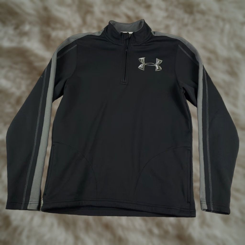 Under Armour Under Armour Mens Medium Black 1/4 Zip Up Pullover Sweatshirt Size US M / EU 48-50 / 2 - 1 Thumbnail