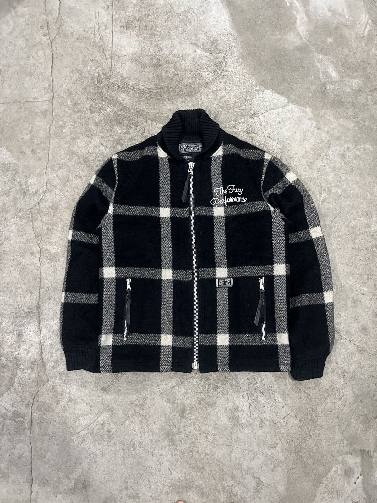 Neighborhood Neighborhood Drifter Short W-JKT Check Wool Work Rib Jacket Size US M / EU 48-50 / 2 - 1 Thumbnail