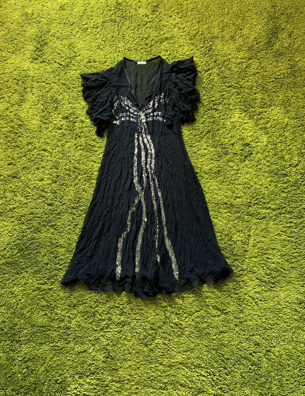 John Galliano Galliano 2000s archive vintage mesh silk dress Size S / US 4 / IT 40 - 1 Thumbnail
