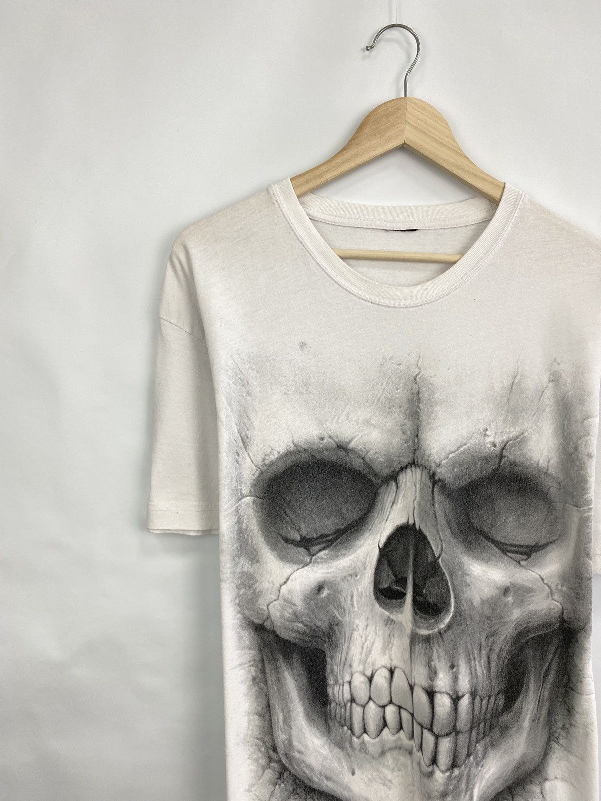 Band Tees × Vintage Spiral Scull T-Shirt Logo Metal Rock Style Logo Skeleton Tee Size US XL / EU 56 / 4 - 2 Thumbnail