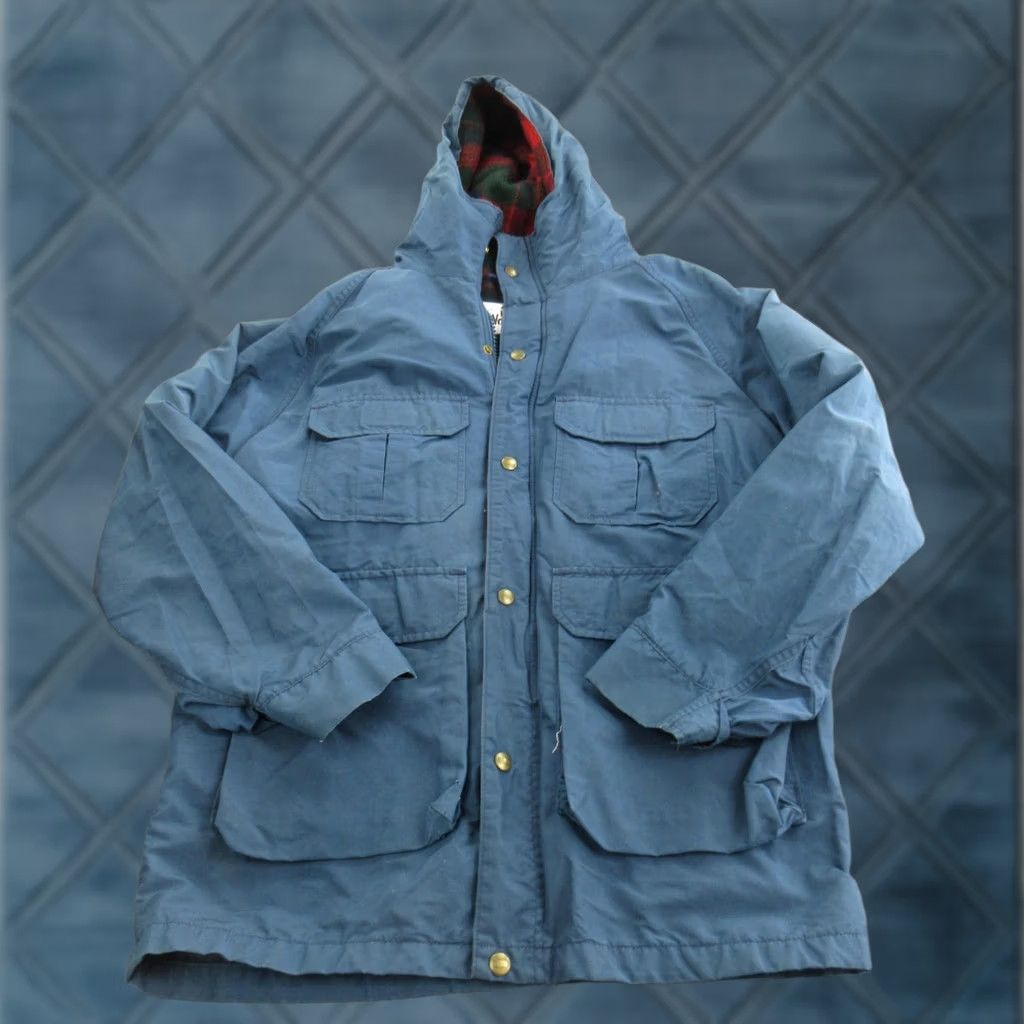 Vintage Woolrich Jacket Mens Large Blue Canvas Parka Wool Lined Hooded Outdoor Size US L / EU 52-54 / 3 - 1 Thumbnail