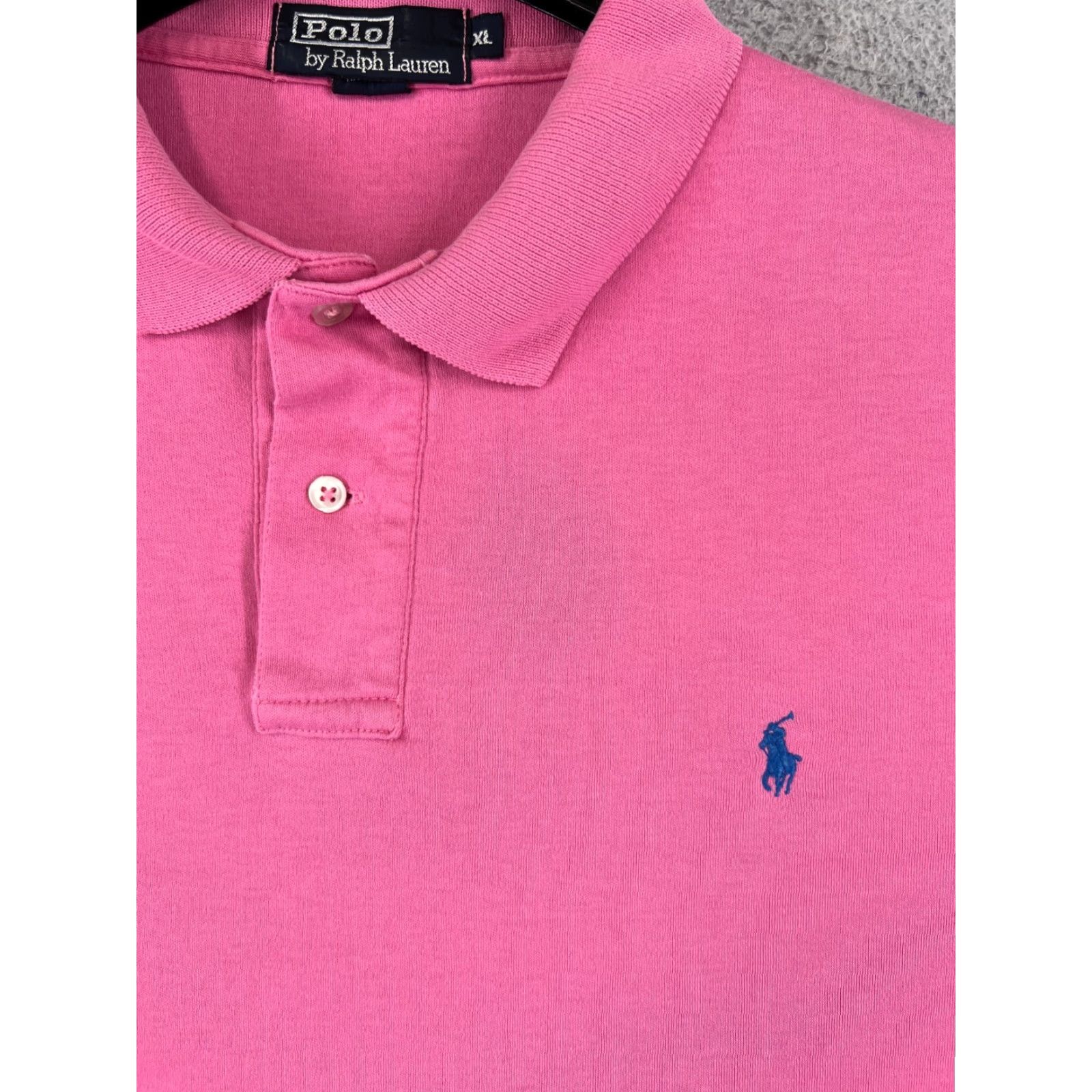 Ralph Lauren VINTAGE Ralph Lauren Polo Shirt Men XL Pink 100% Cotton Jersey USA 80's Polo Shirt Mens Pink USA 80s (Note: ensure not adding new info) Size US XL / EU 56 / 4 - 6 Thumbnail