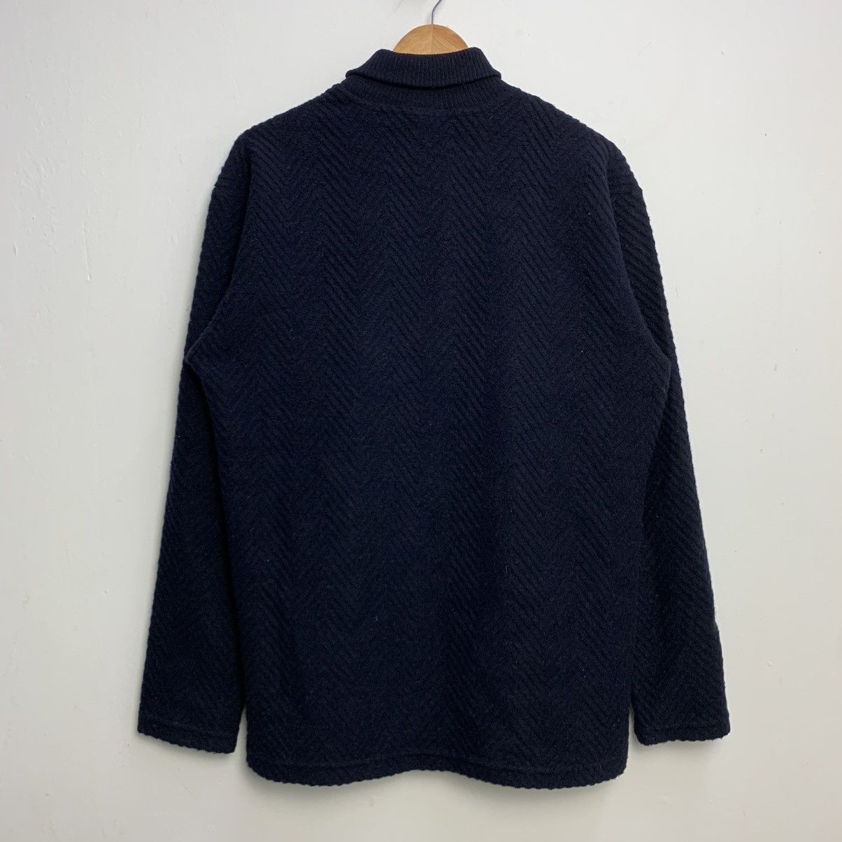 Versace Jeans Couture Vintage 90s Versace wool knitwear turtleneck sweater Size L / US 10 / IT 46 - 2 Thumbnail
