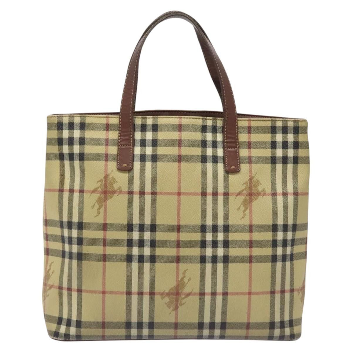 Burberry Burberry Nova Check Tote Bag Pvc Leather Beige Size ONE SIZE - 13 Thumbnail