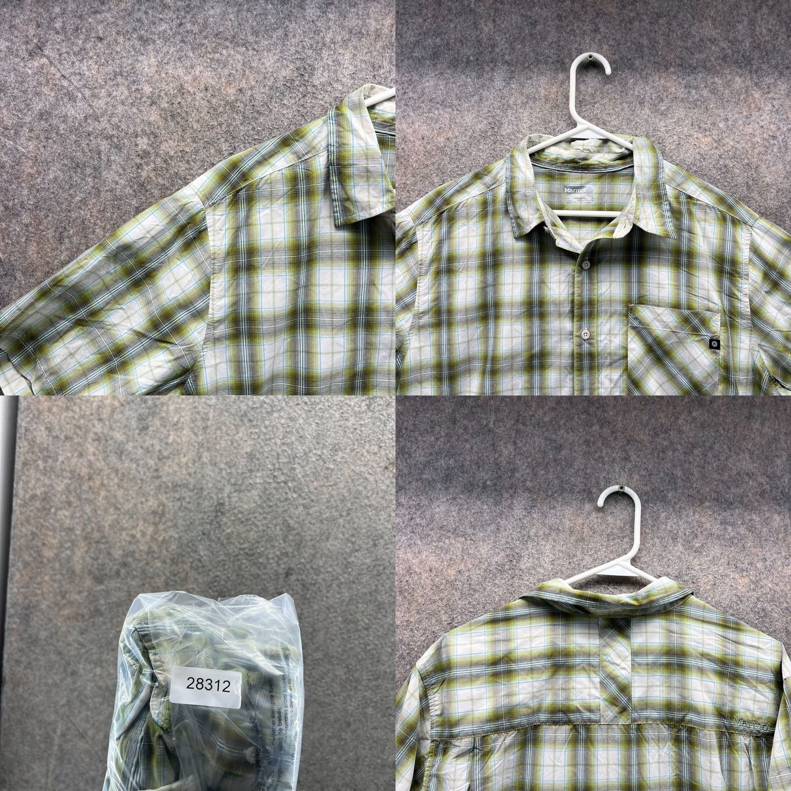 Marmot VINTAGE Marmot Shirt Mens L Green White Button Down Plaid Outdoors Checkered SCC 119 Size US L / EU 52-54 / 3 - 8 Thumbnail
