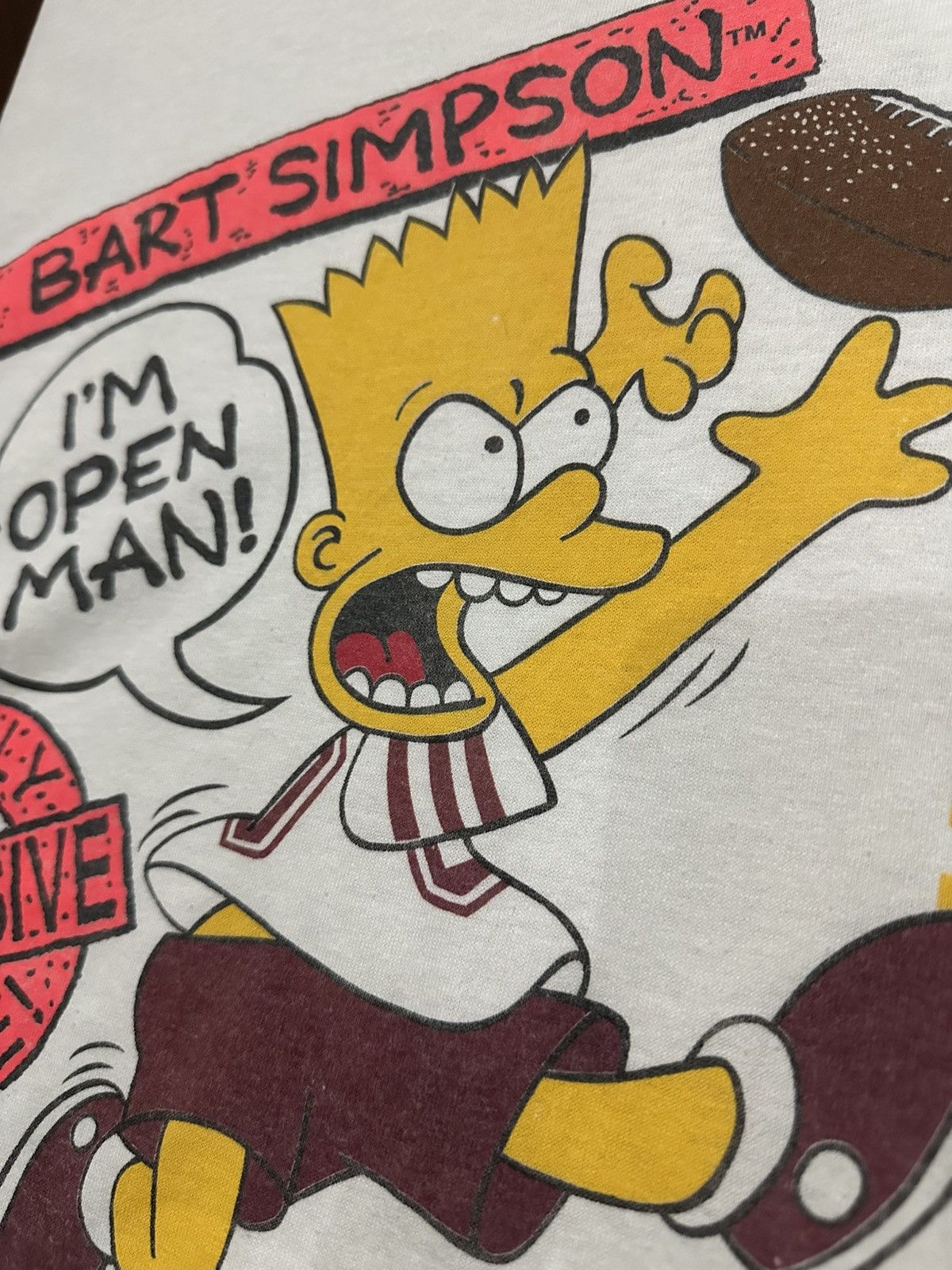 The Simpsons 1990 Bart Simpson Redskins Washington Size US M / EU 48-50 / 2 - 2 Thumbnail