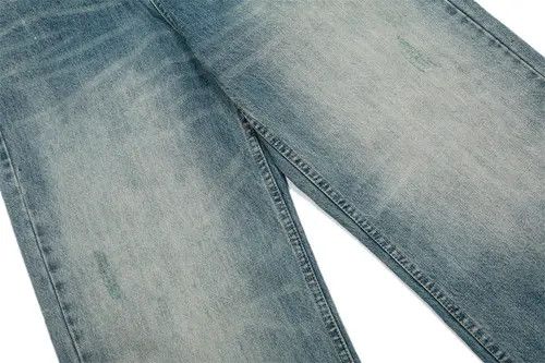 VIBE Men's wide-leg distressed cargo punk washed gradient jeans Size US 32 / EU 48 - 6 Thumbnail