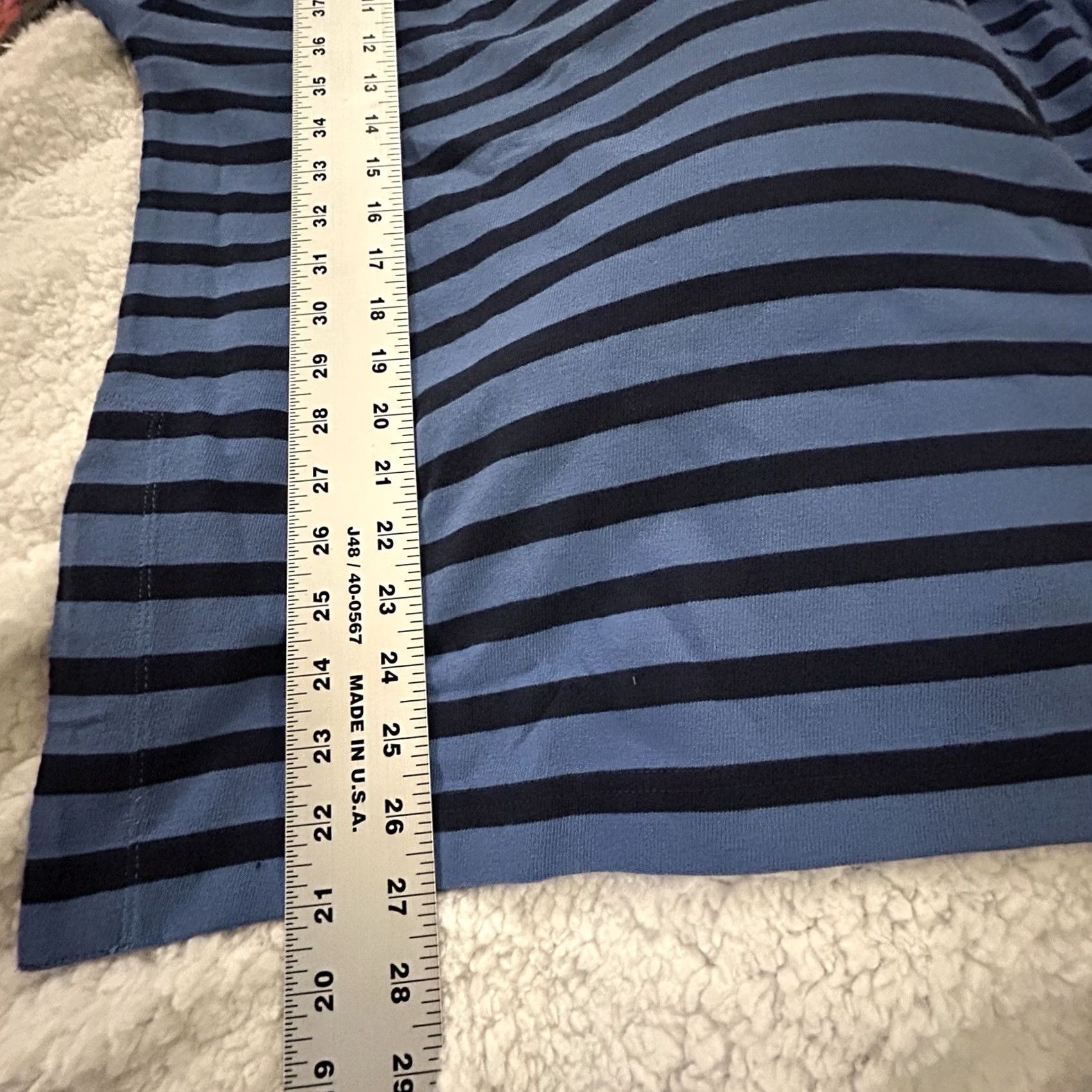 J.Crew NWT J.Crew Women Striped V-Neck Long Sleeve Tunic Top Medium Blue T-Shirt NWT BA38 Size M / US 6-8 / IT 42-44 - 8 Thumbnail
