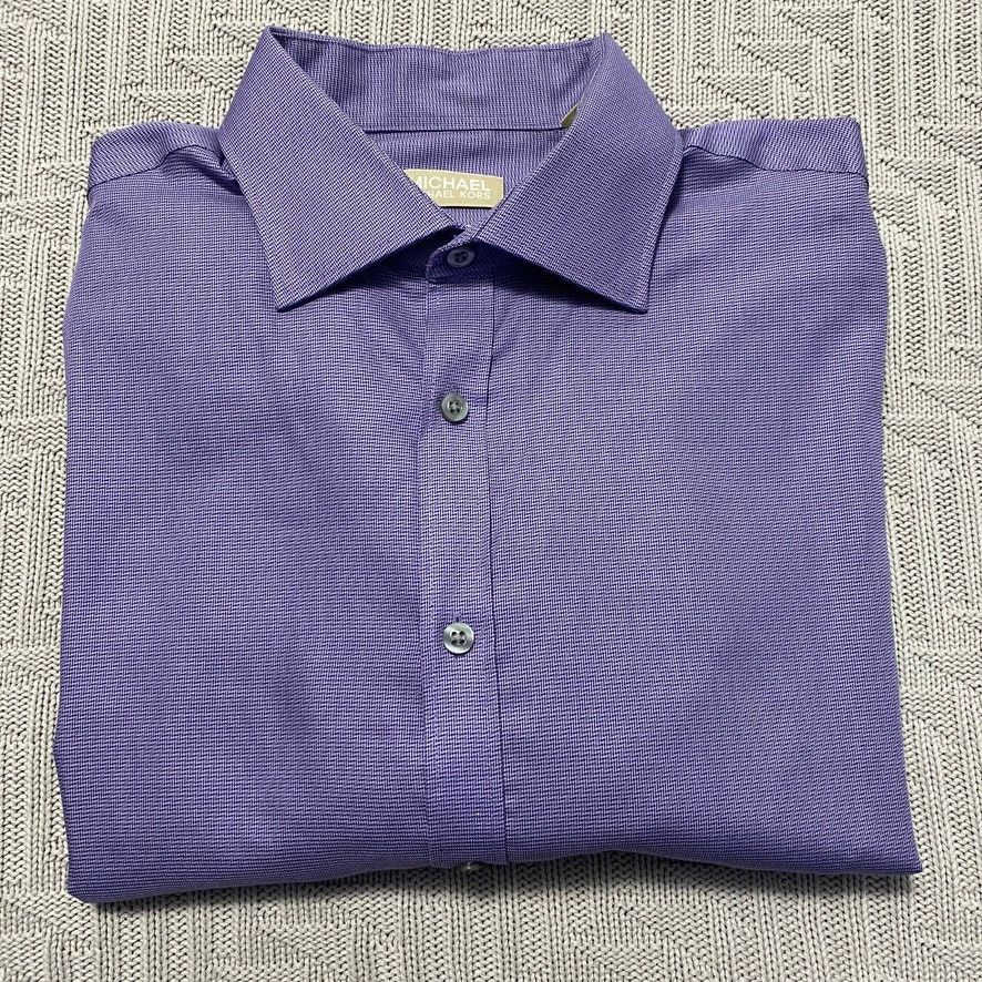 Michael Kors Michael Michael Kors purple texture button down Size US XL / EU 56 / 4 - 1 Thumbnail